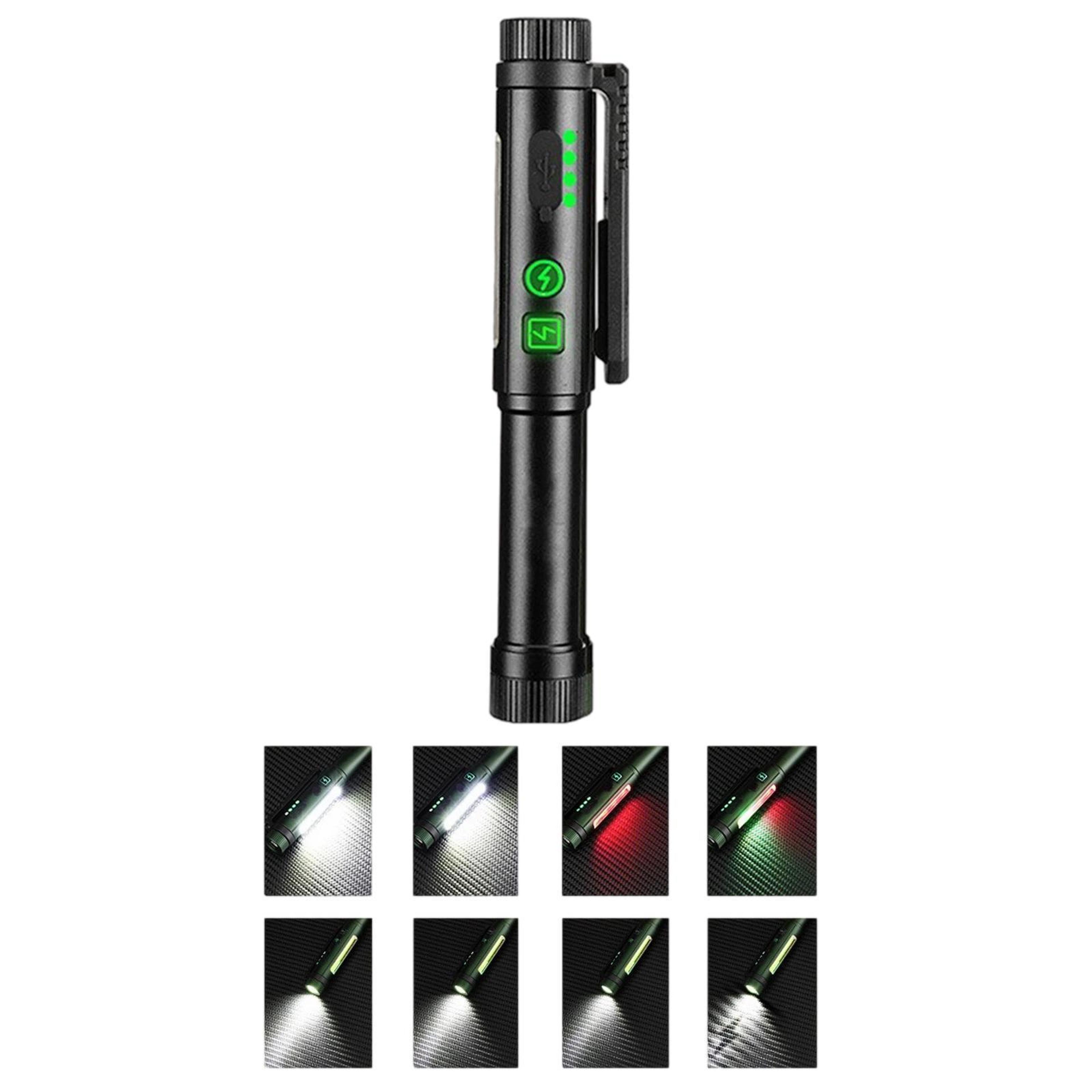 Magnetic LED Pen Flashlight Rechargeable Work Light With Rotating Clip For Inspection  Outdoor Use 10