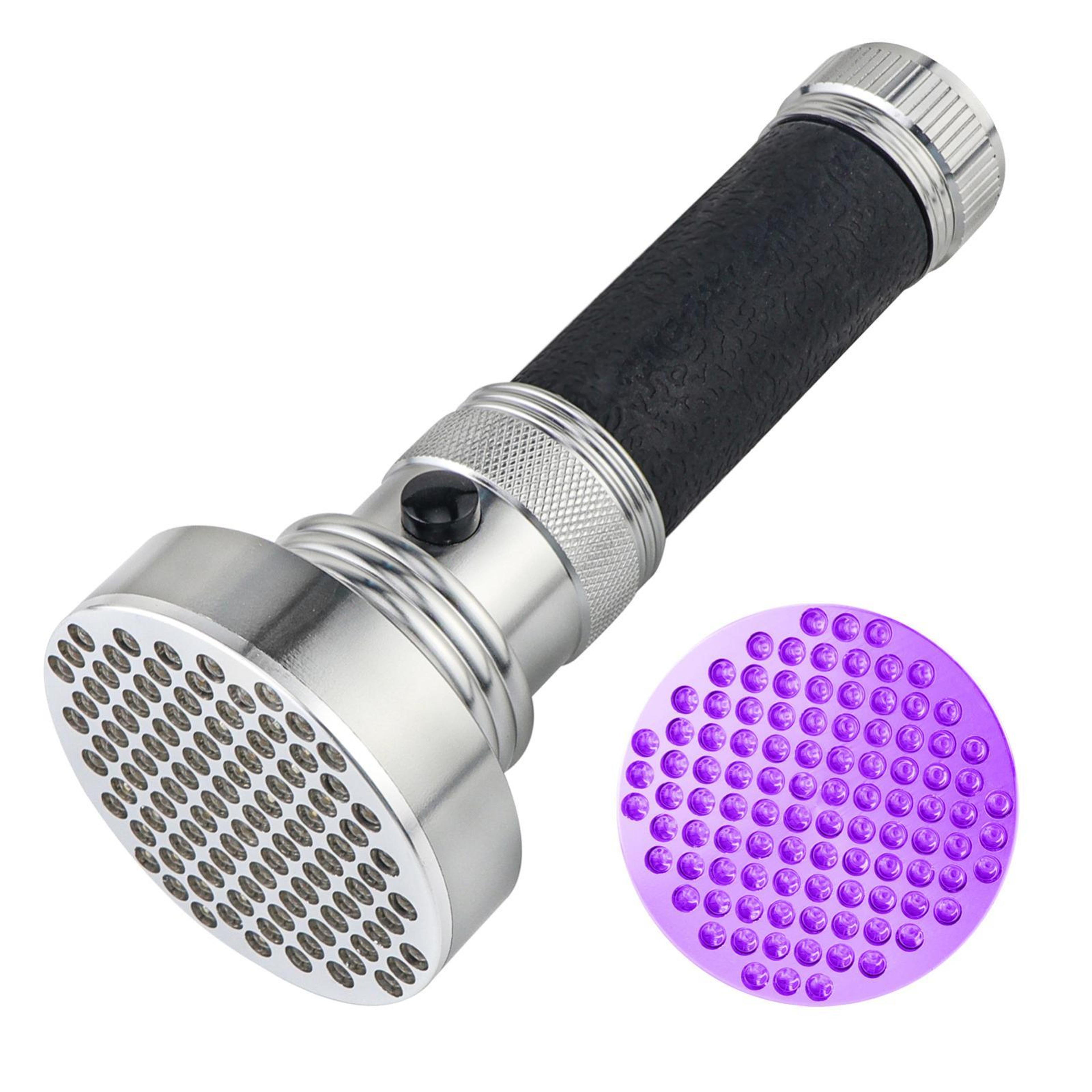 100 LED UV Flashlight Banknote Detector For Currency Verification Pet Stain  Scorpion Detection 6