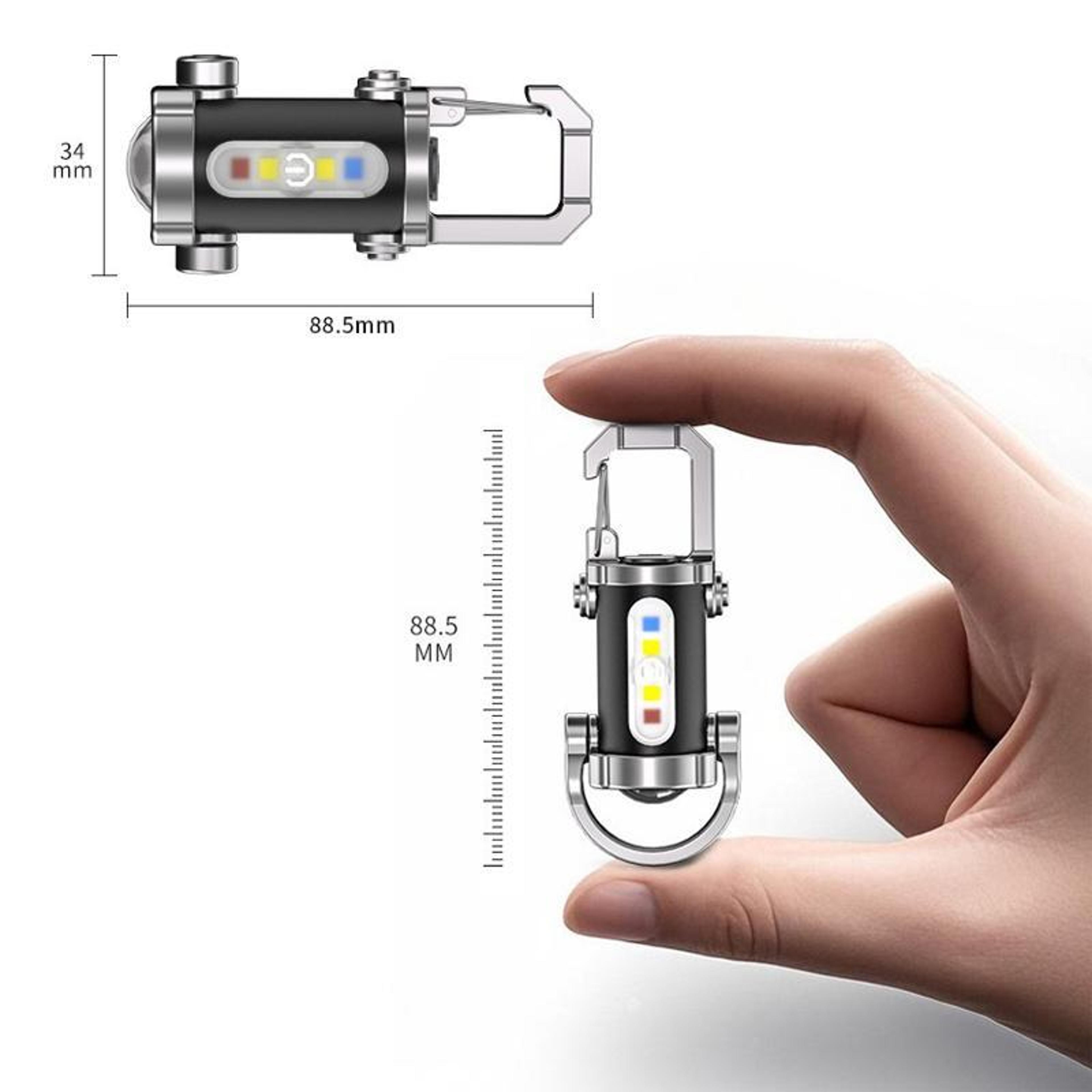 LumaClip Rechargeable LED Keychain Flashlight With 7 Modes For Camping Emergency  Work Use 6