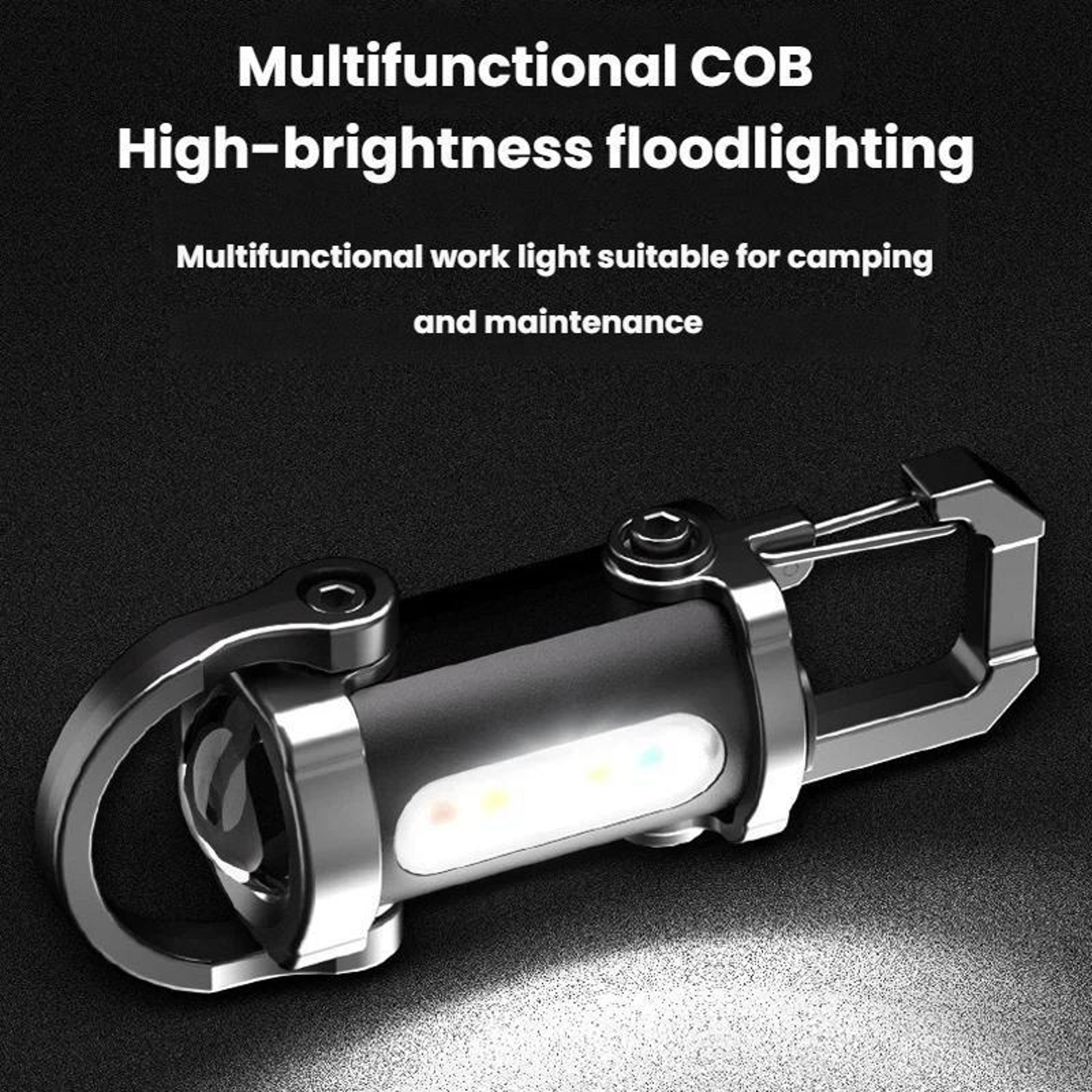 LumaClip Rechargeable LED Keychain Flashlight With 7 Modes For Camping Emergency  Work Use 5