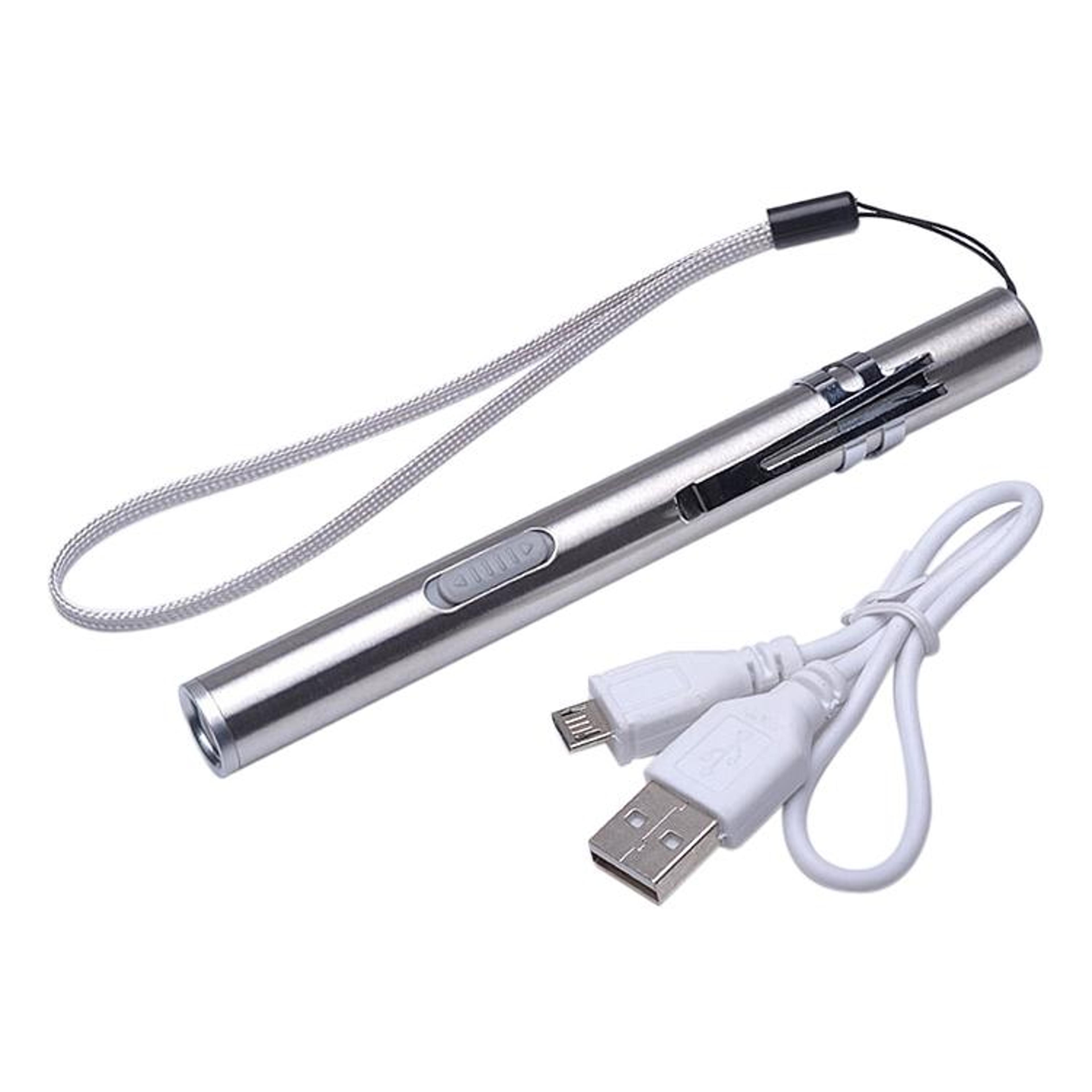 USB Rechargeable Pen Flashlight 1200LM Mini LED Torch For Camping Work  Emergency Use 0