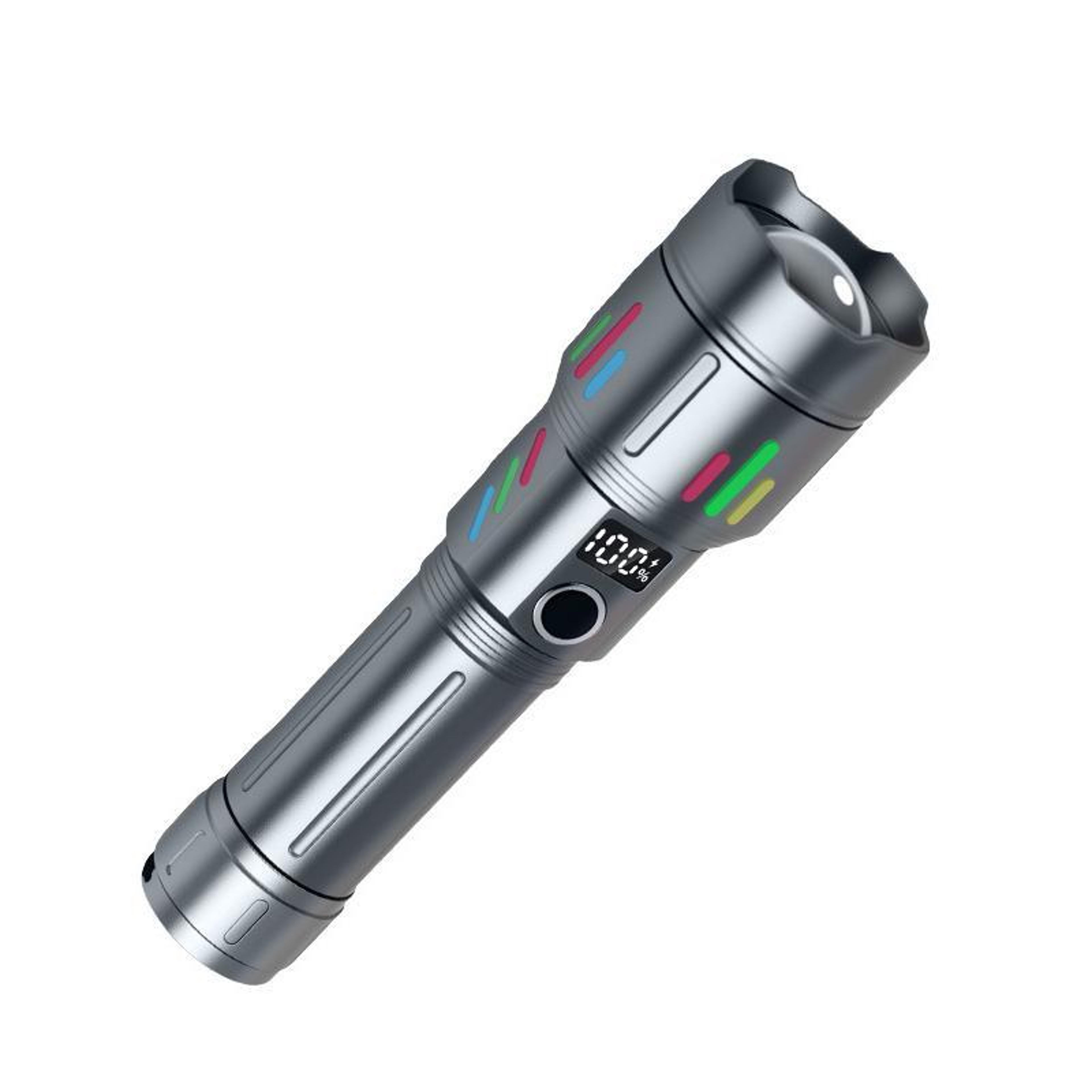 LumaStrike Pro Rechargeable Zoomable Flashlight With Power Bank  Long Range LED Beam 11