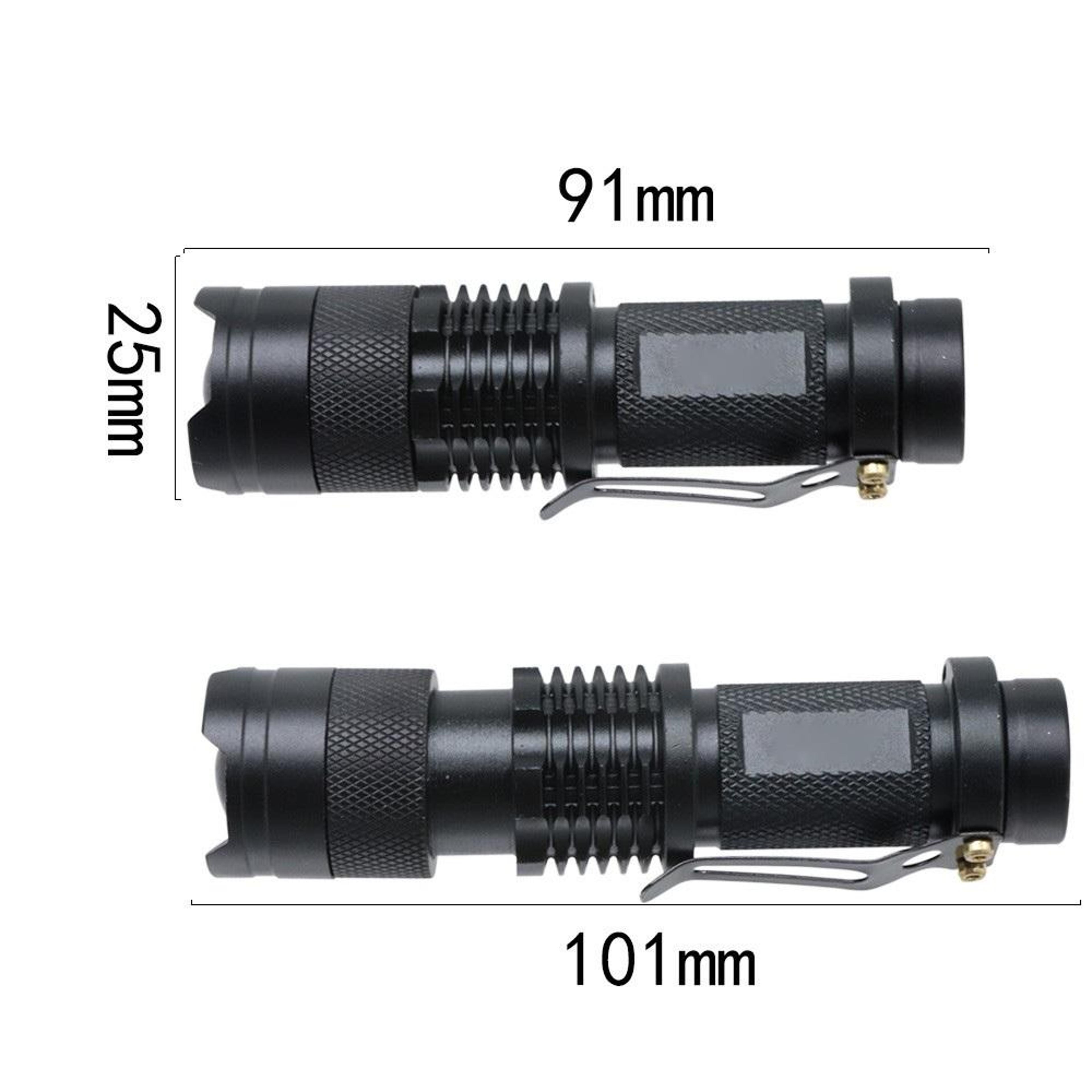 Cree Q5 Mini LED Flashlight Waterproof Zoom Torch With 3 Modes 6