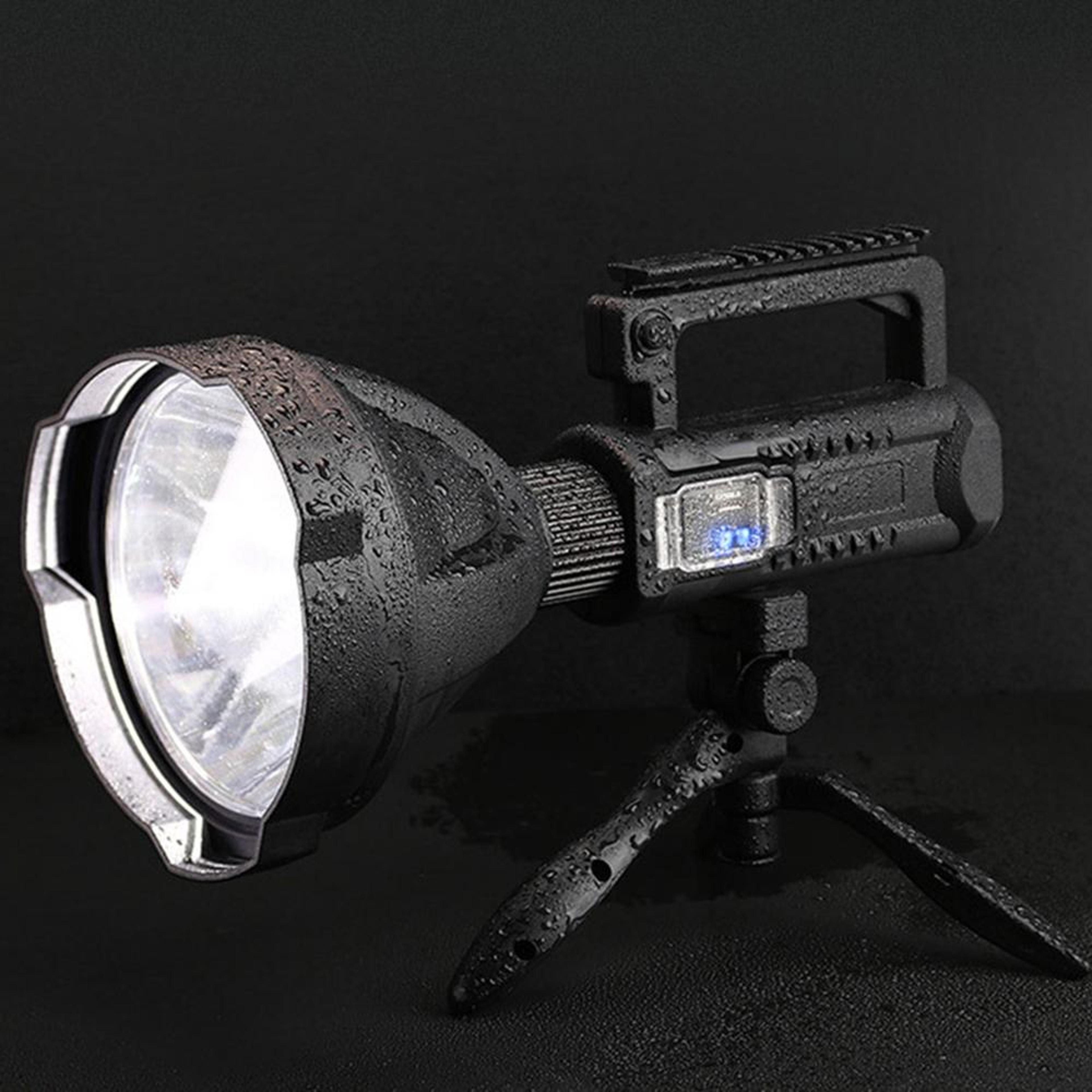 W590 P50 10W Rechargeable LED Searchlight With Tripod High Power Outdoor Flashlight 5