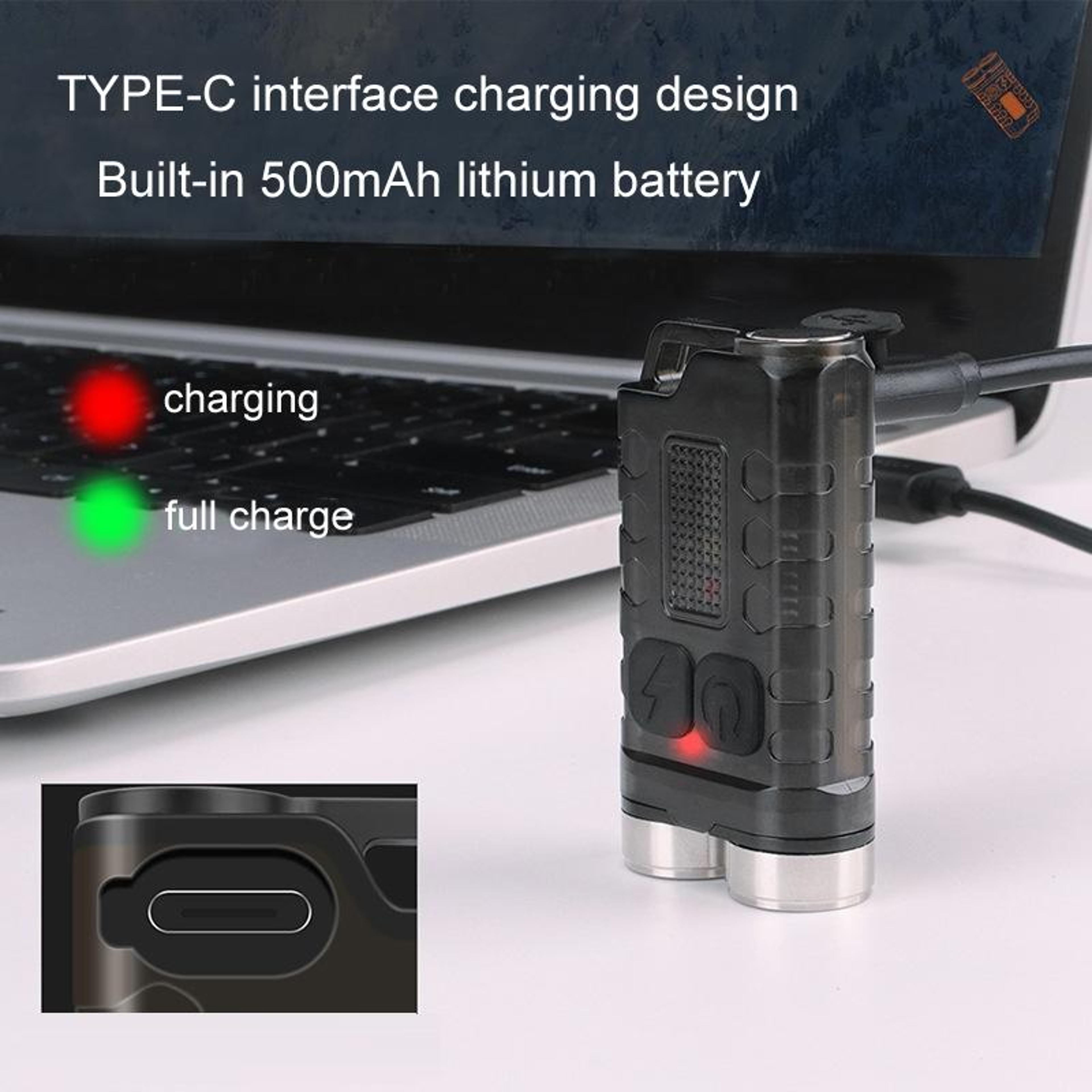 V3 Rechargeable Keychain Flashlight 900LM Mini EDC Torch With UV Light  Magnet 4
