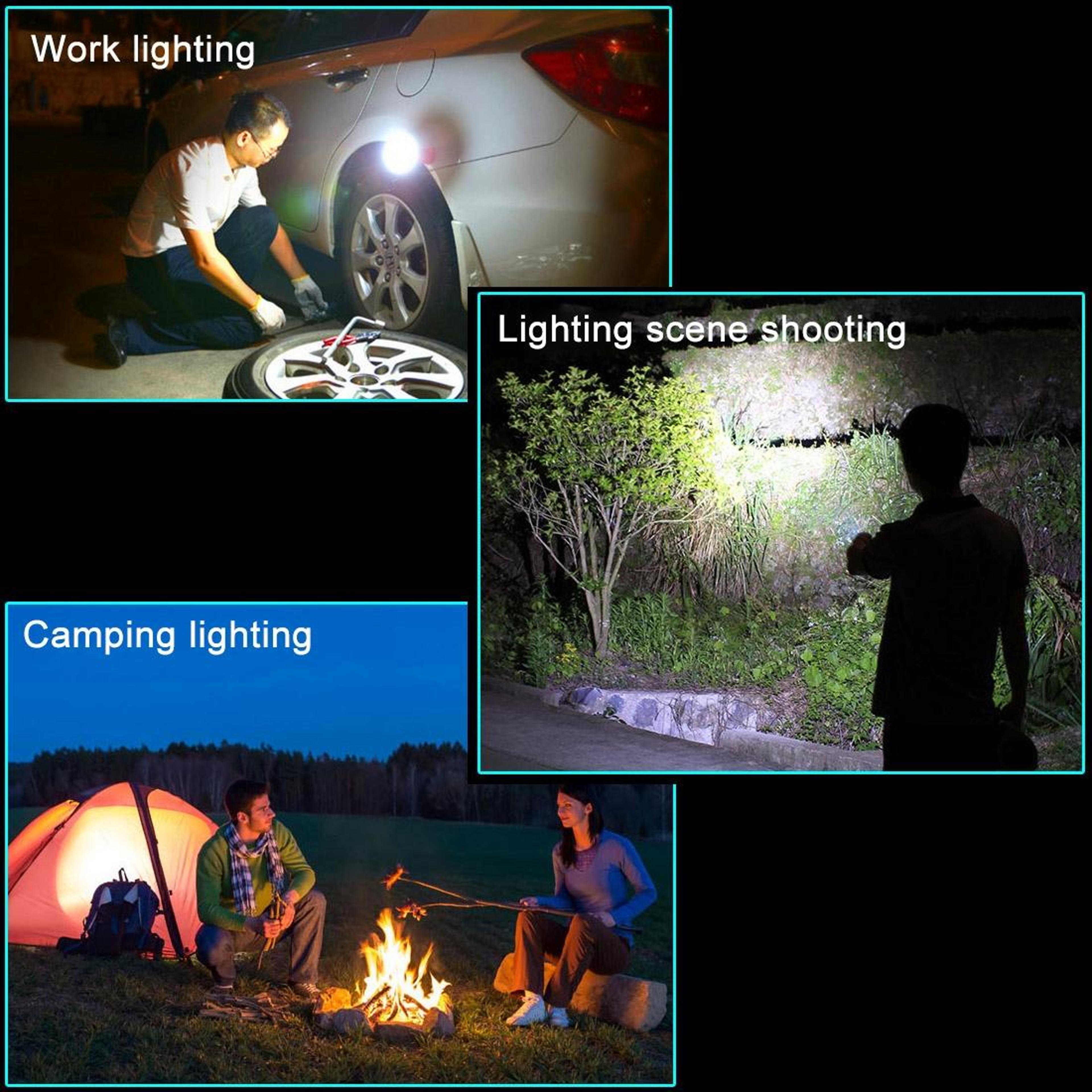 Rechargeable Magnetic LED Work Light With COB Torch And Swivel Hook 3