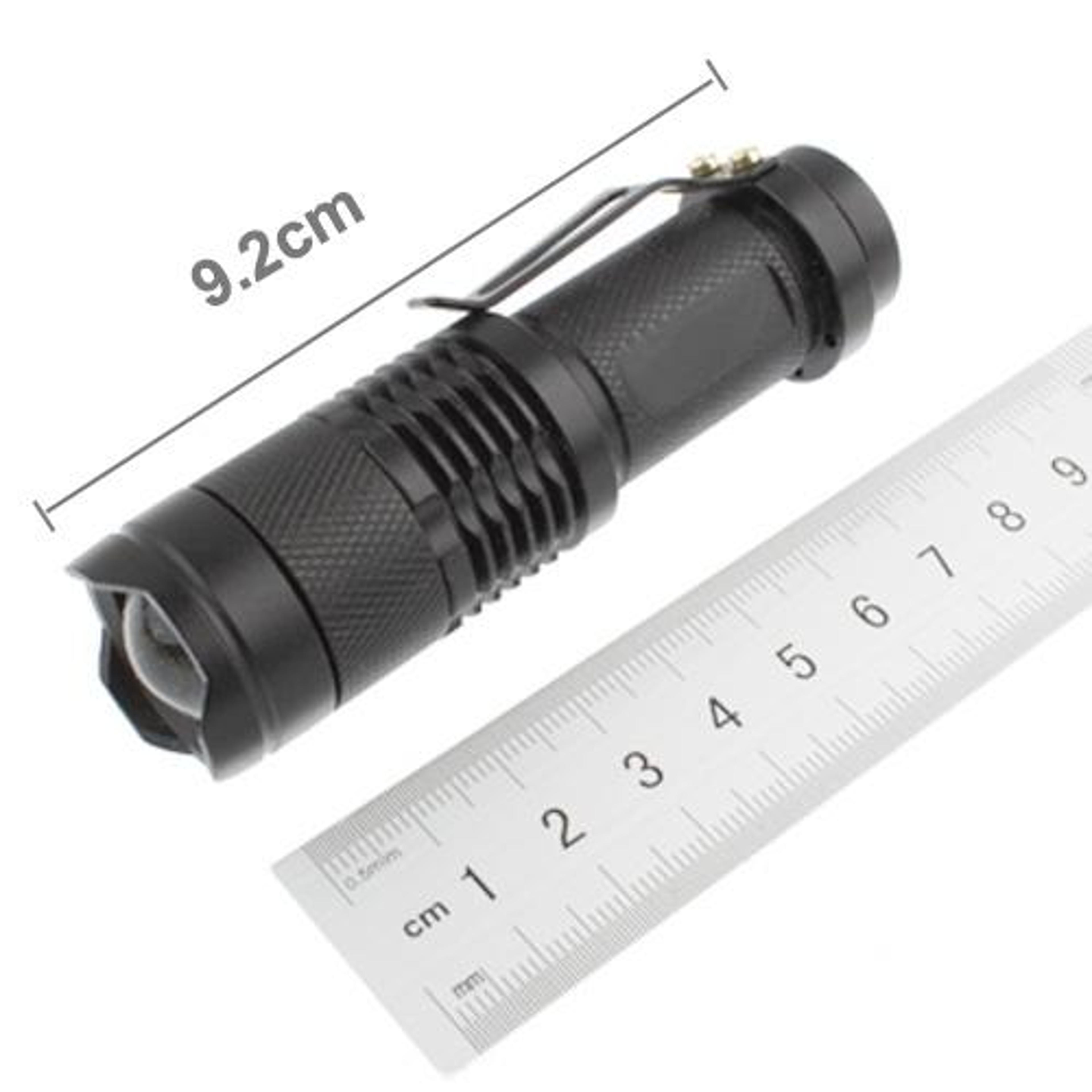 SK68 Zoomable LED Flashlight 180LM Compact Tactical Flashlight With Clip 4