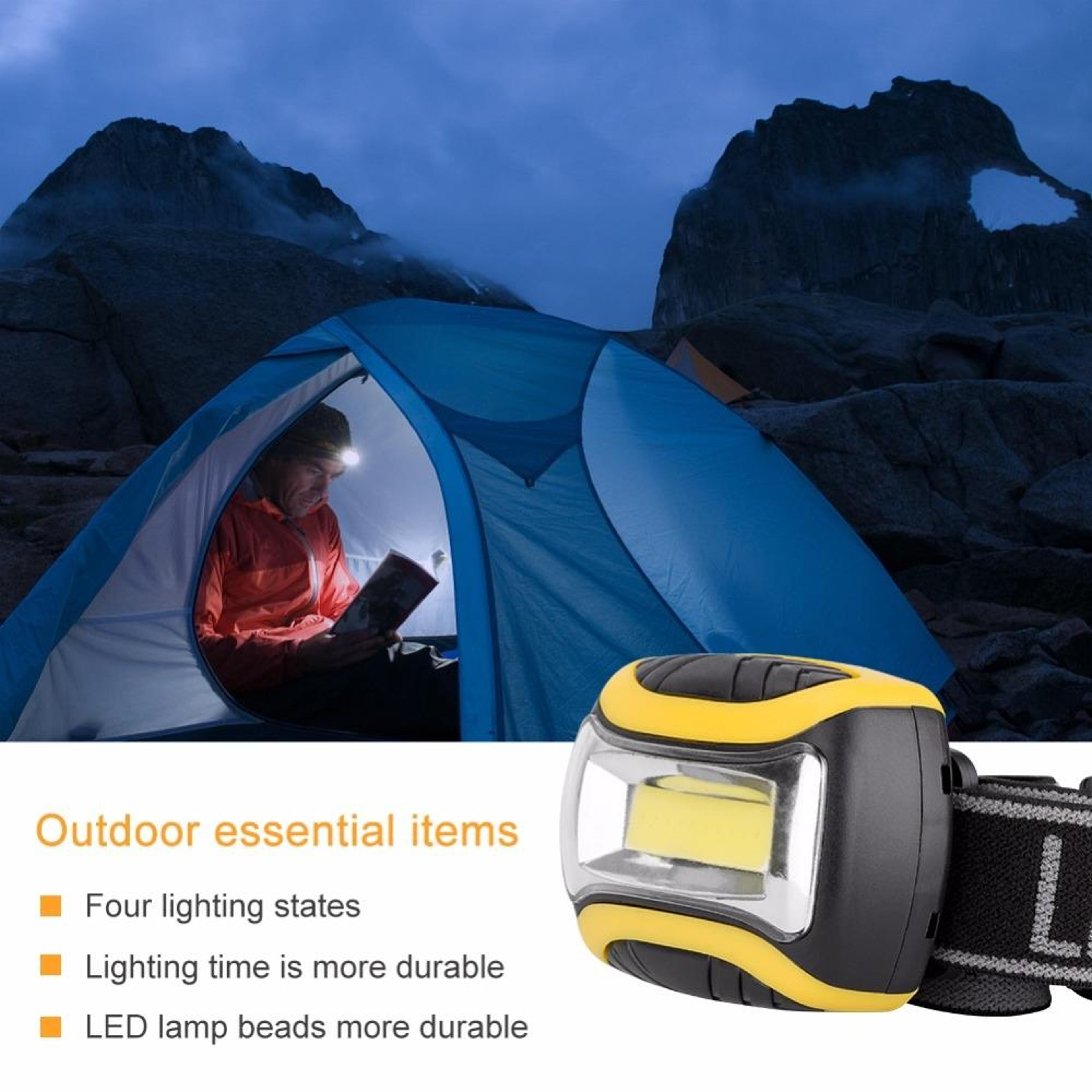 LumiTrail COB LED Headlamp 3 Mode Waterproof Head Torch For Camping Fishing  Cycling 1