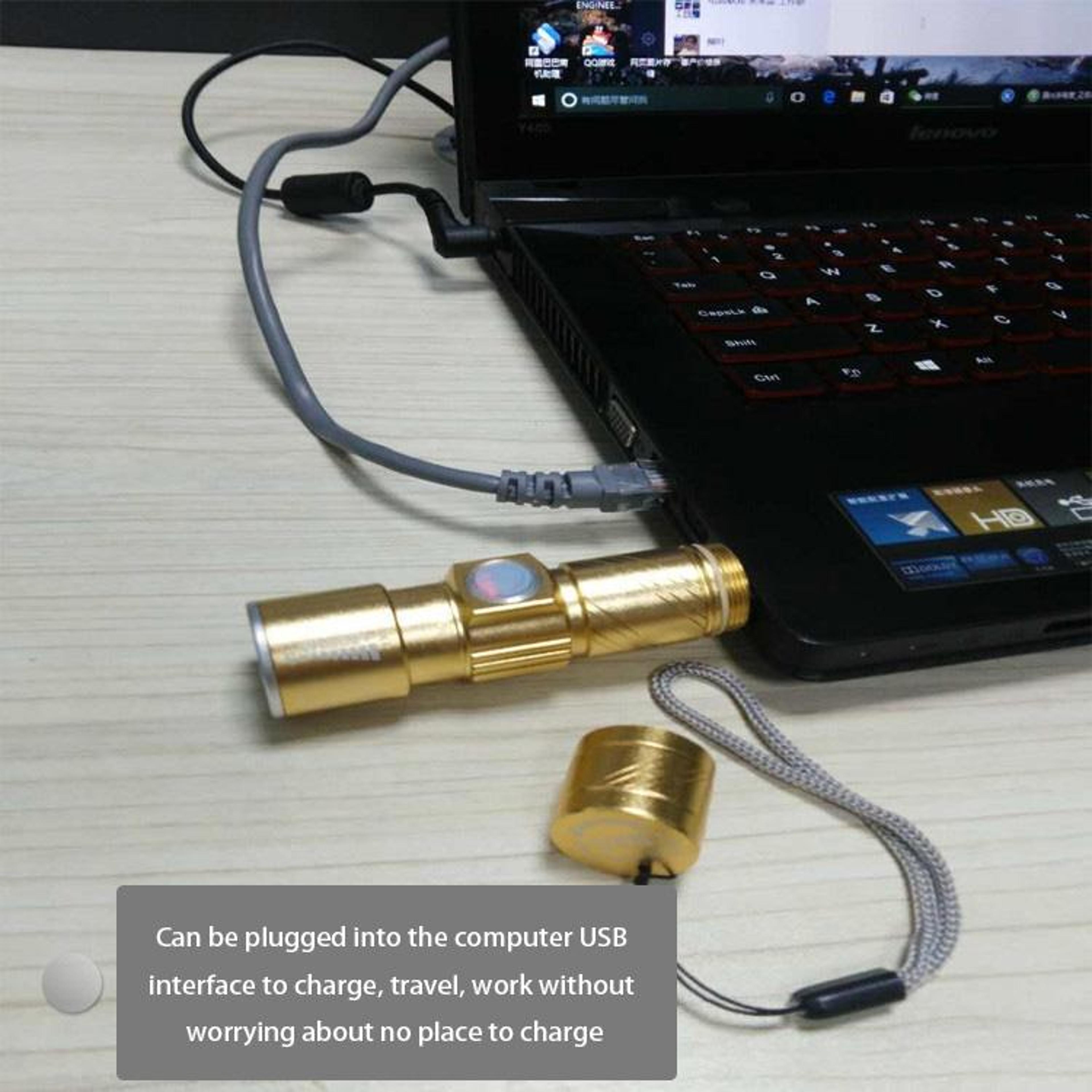 Premium Compact LED Zoom Flashlight White Light Tactical Torch For Outdoor Cycling  Emergency 9