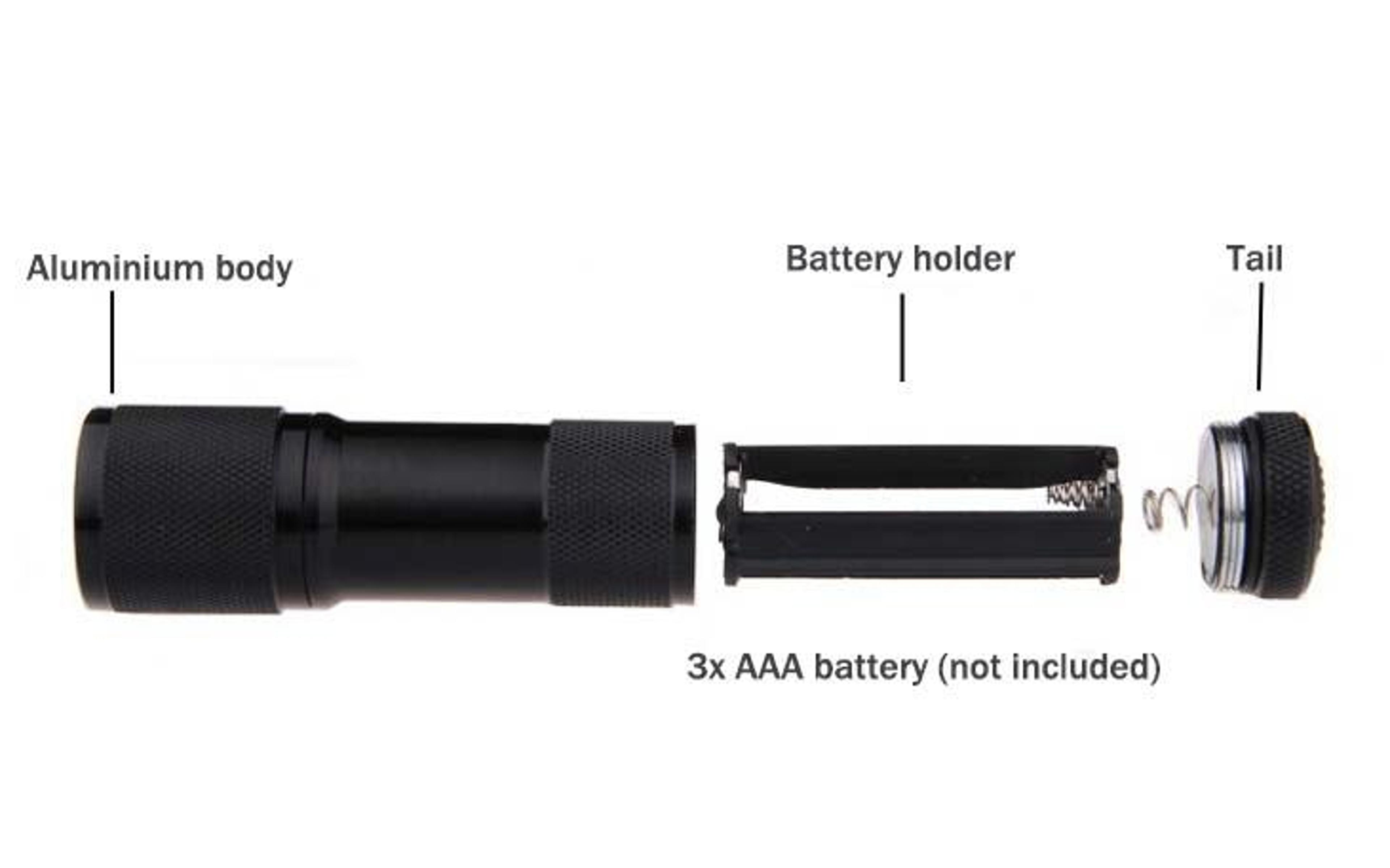 Premium Portable UV Flashlight Set 9 LED 395nm Detection Light Pen 3