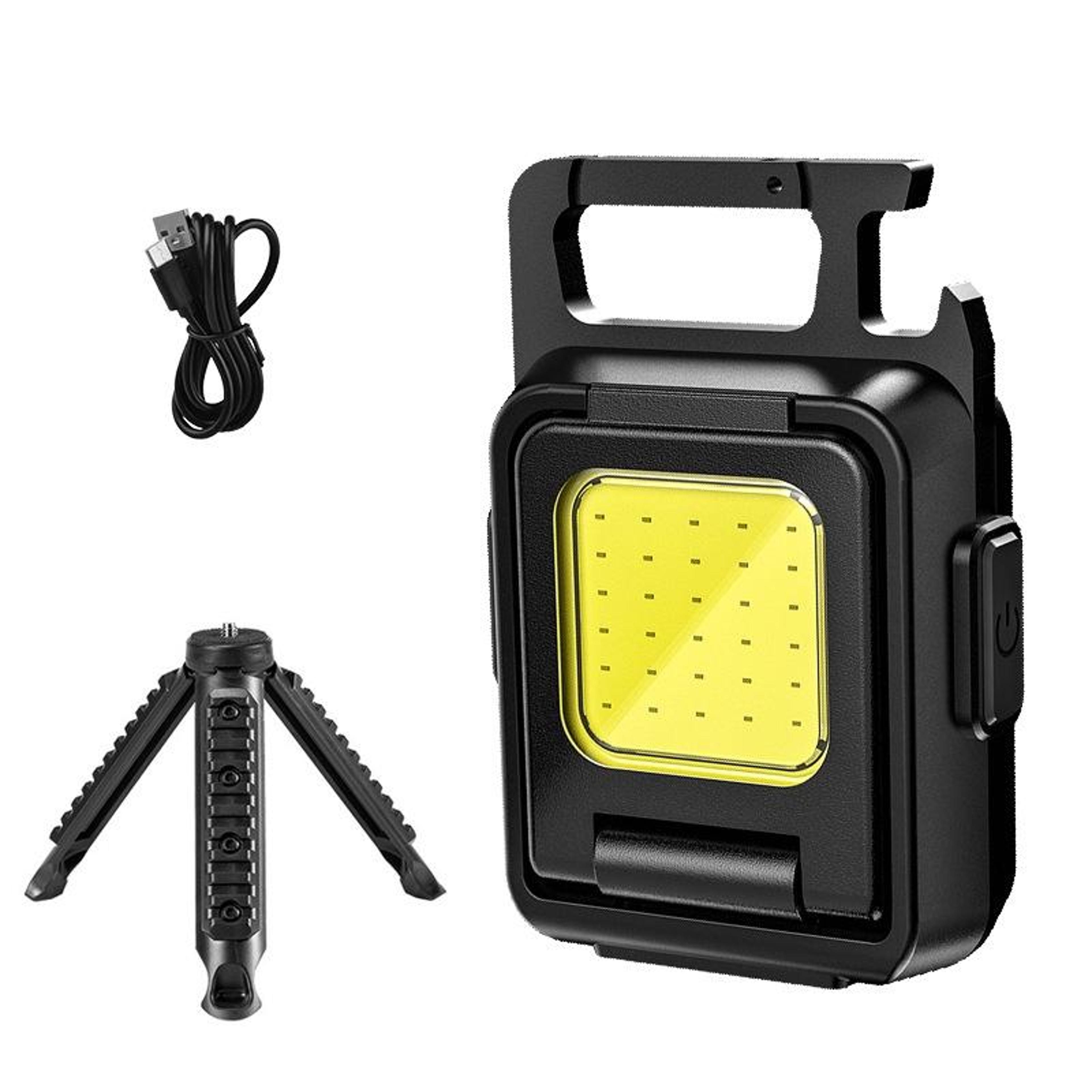 Portable Mini COB Keychain Flashlight USB Rechargeable Bright Camping Light 1