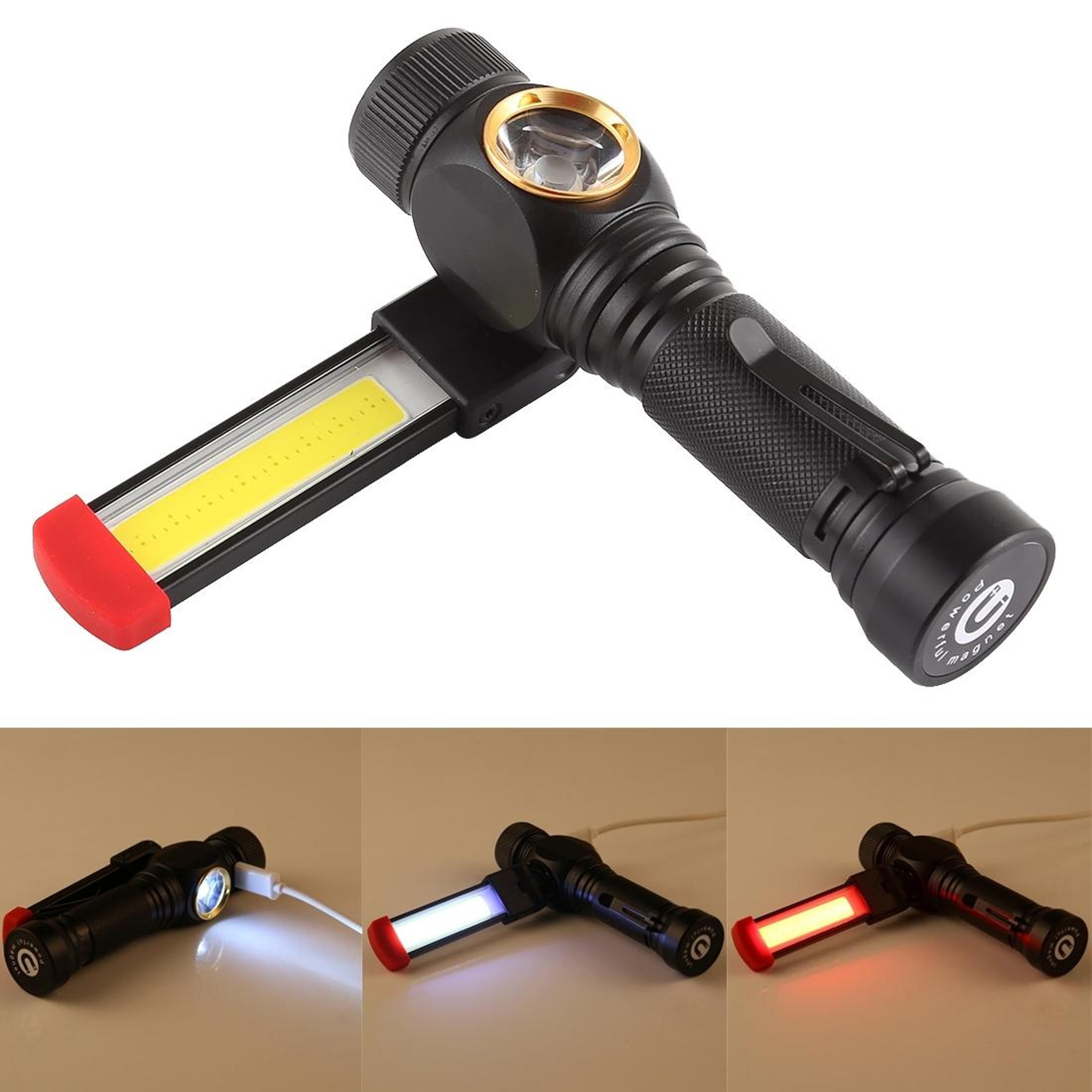 W550 Rechargeable LED Work Light Flashlight 800LM Waterproof COB Inspection Lamp 1