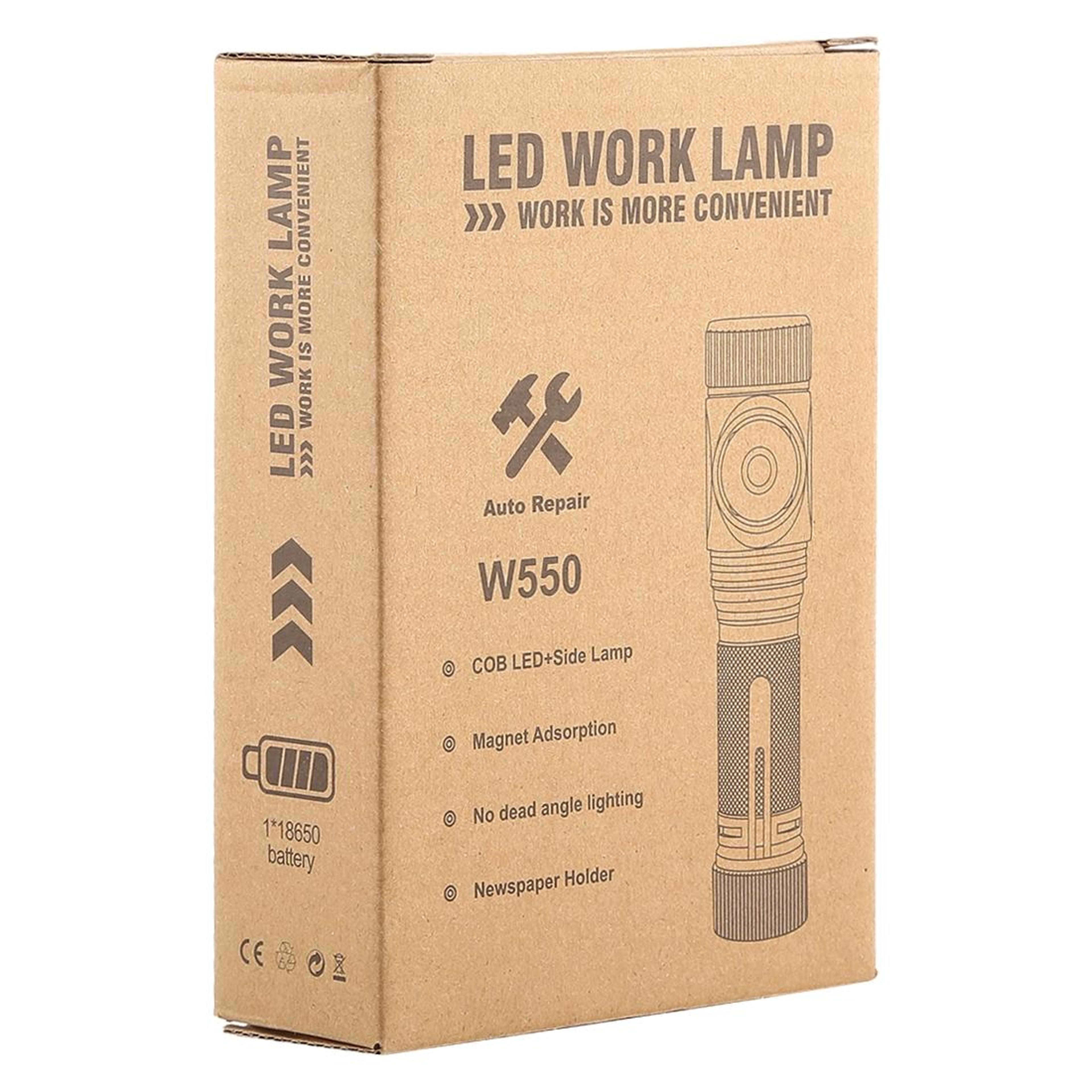 W550 Rechargeable LED Work Light Flashlight 800LM Waterproof COB Inspection Lamp 4