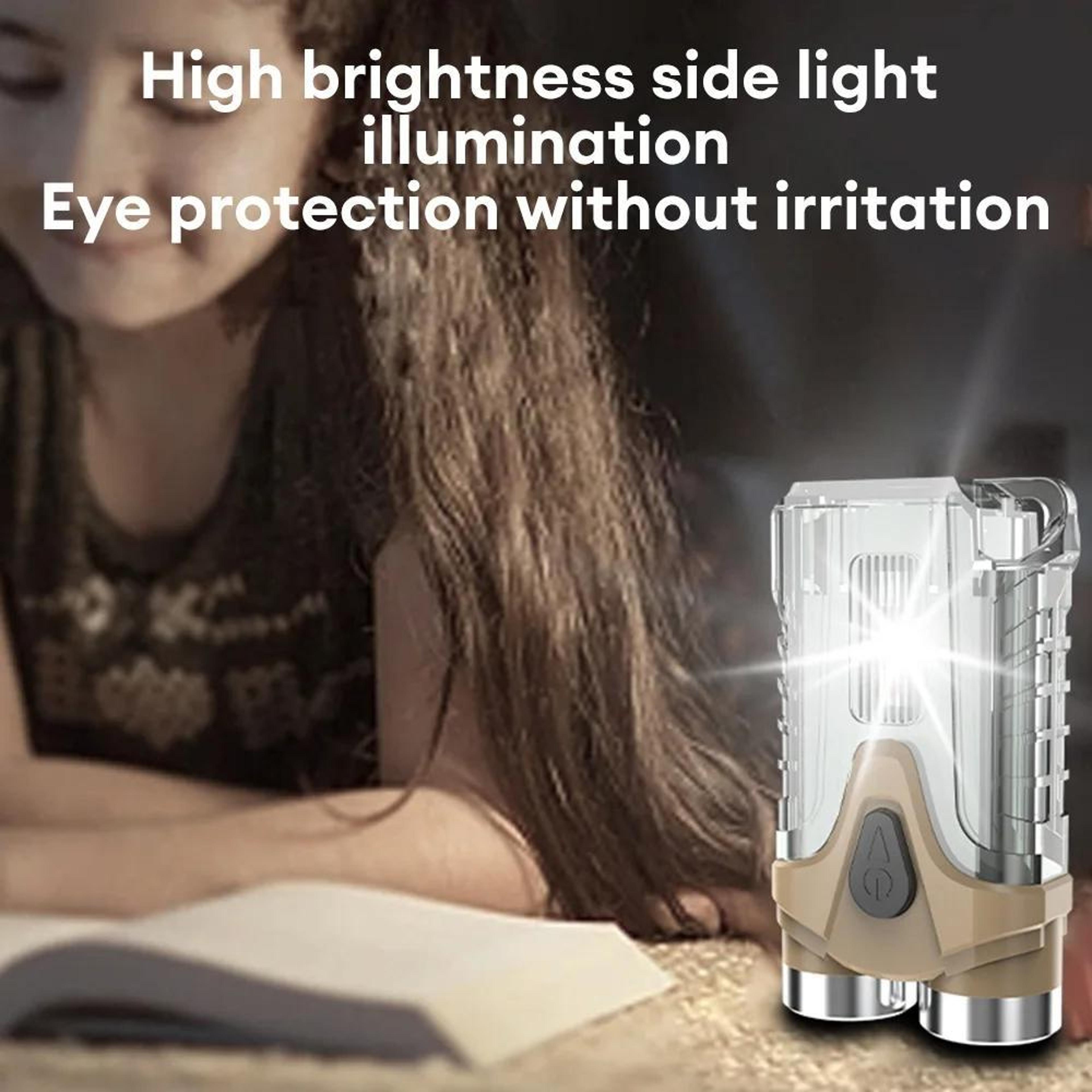 E SMARTER Rechargeable LED Keychain Flashlight With Magnetic Base  Emergency Warning Light 3