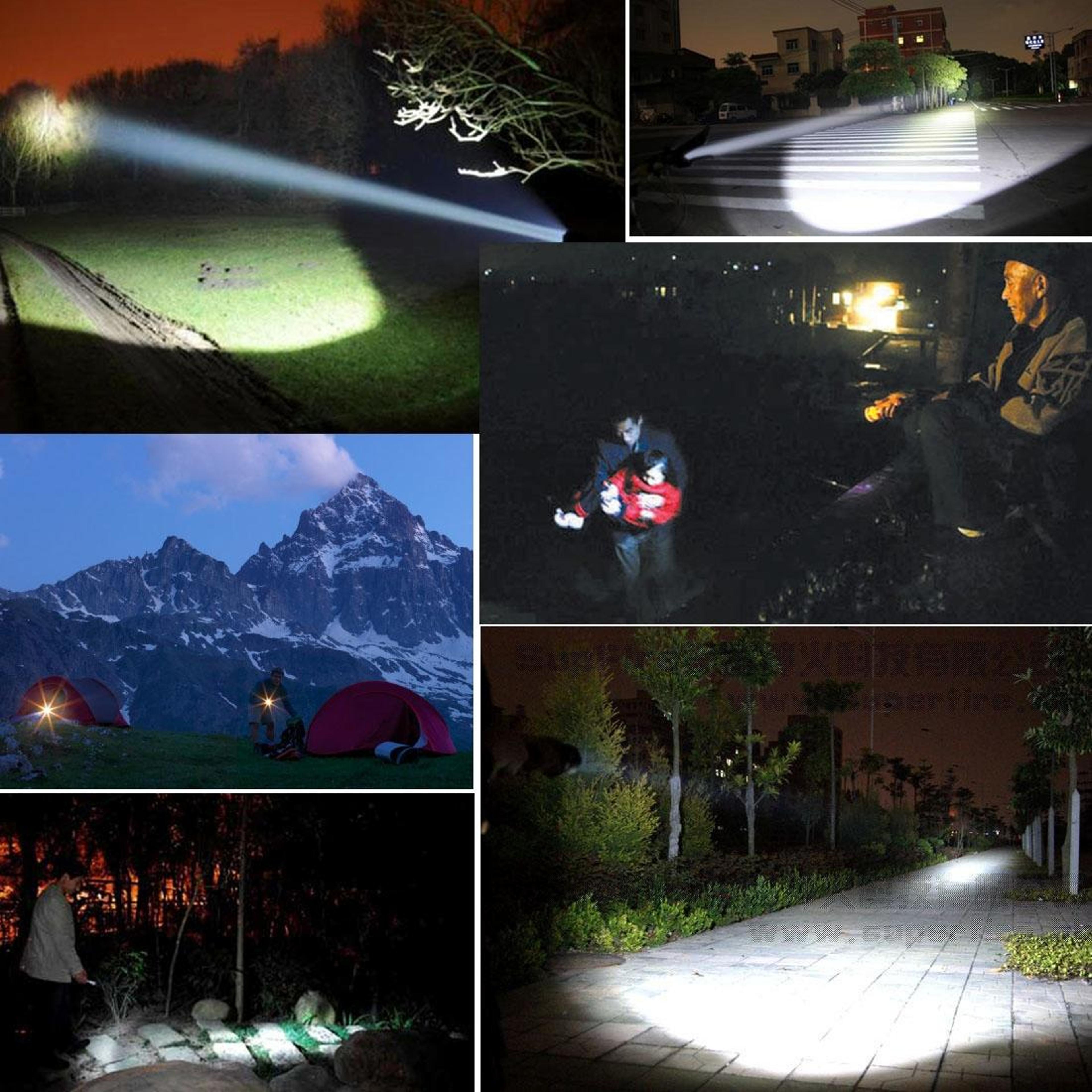 Rechargeable Dimmable White LED Flashlight With Magnetic Base 6
