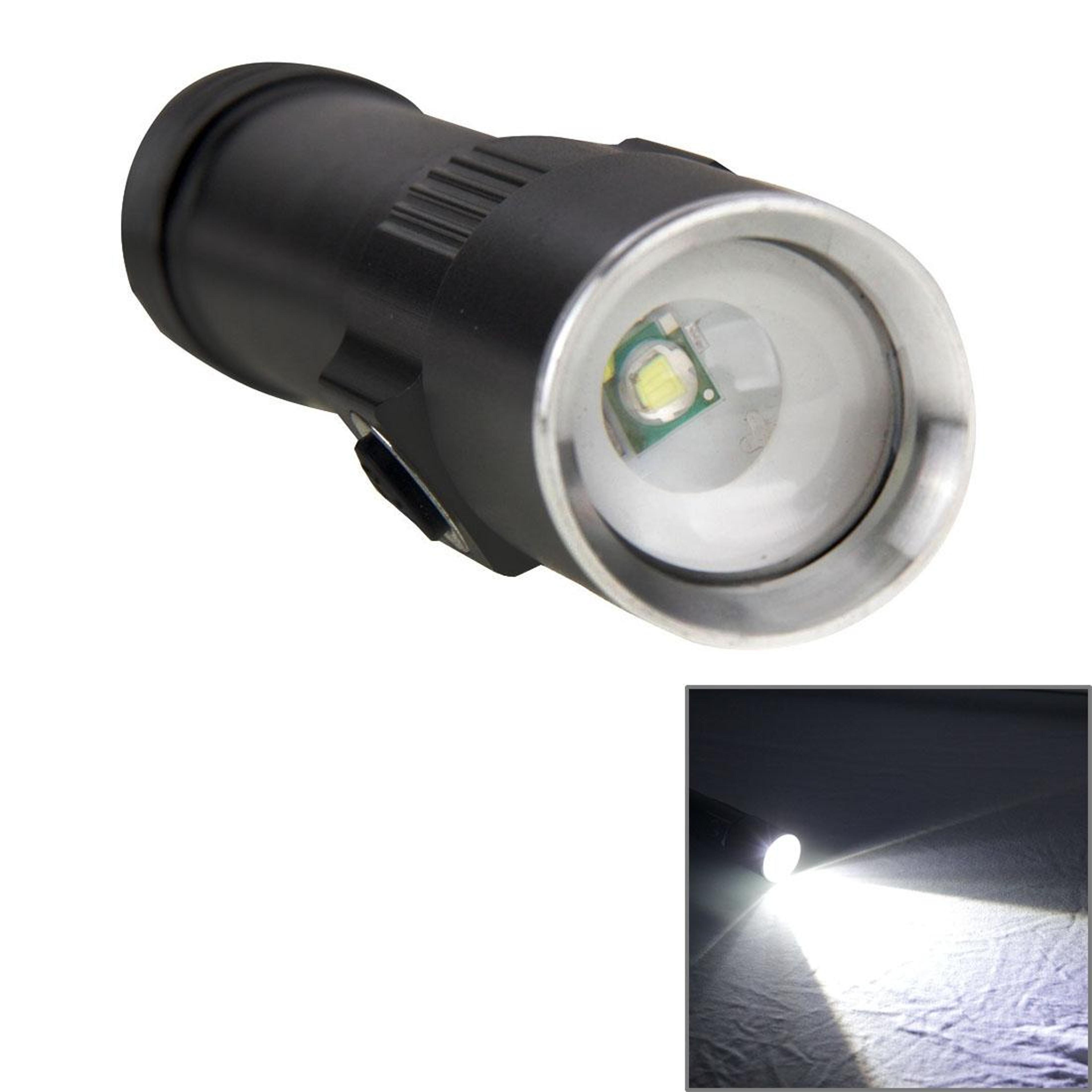 Rechargeable Dimmable White LED Flashlight With Magnetic Base 3