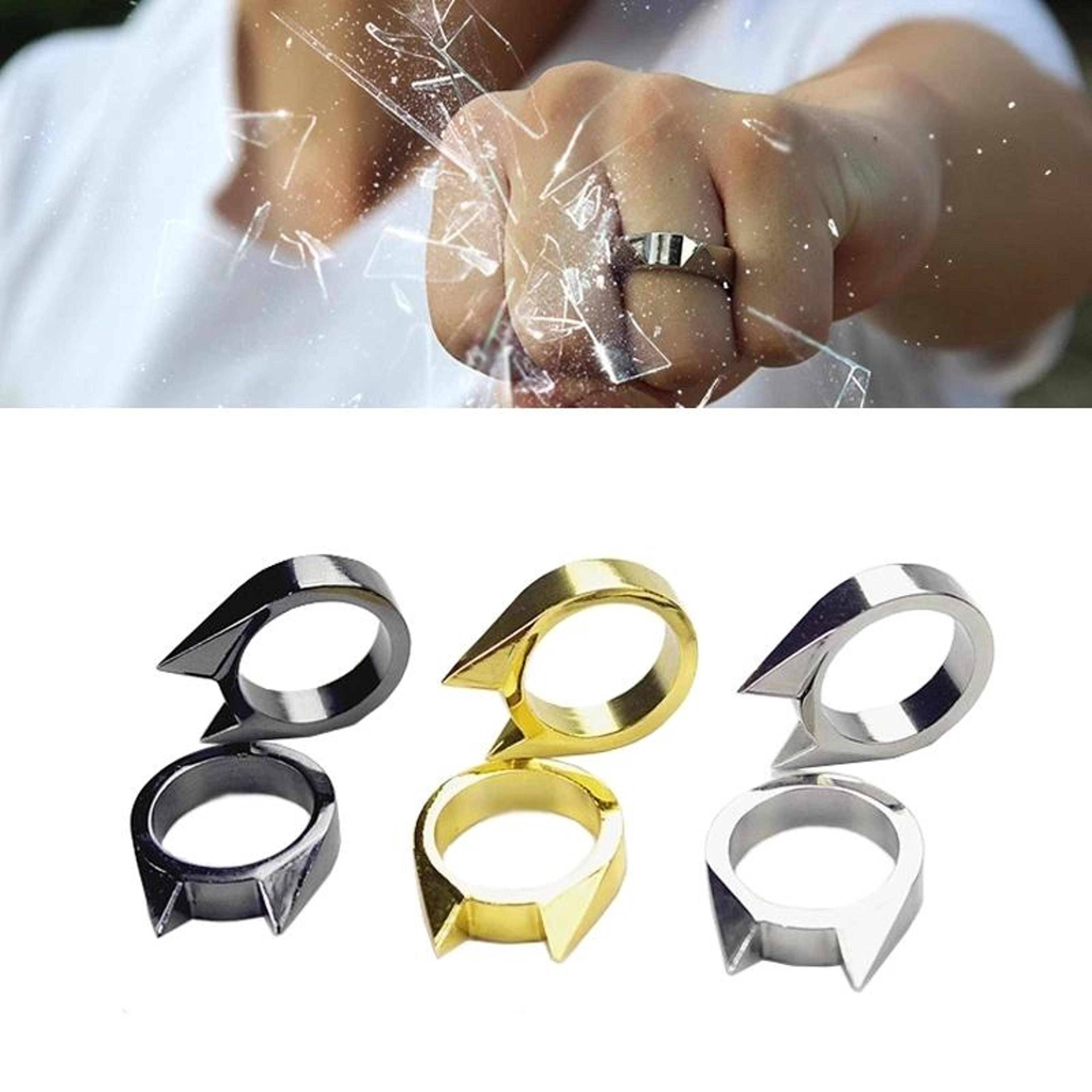 TitanGuard Stainless Steel Self Defense Ring For Everyday Safety  Survival 3