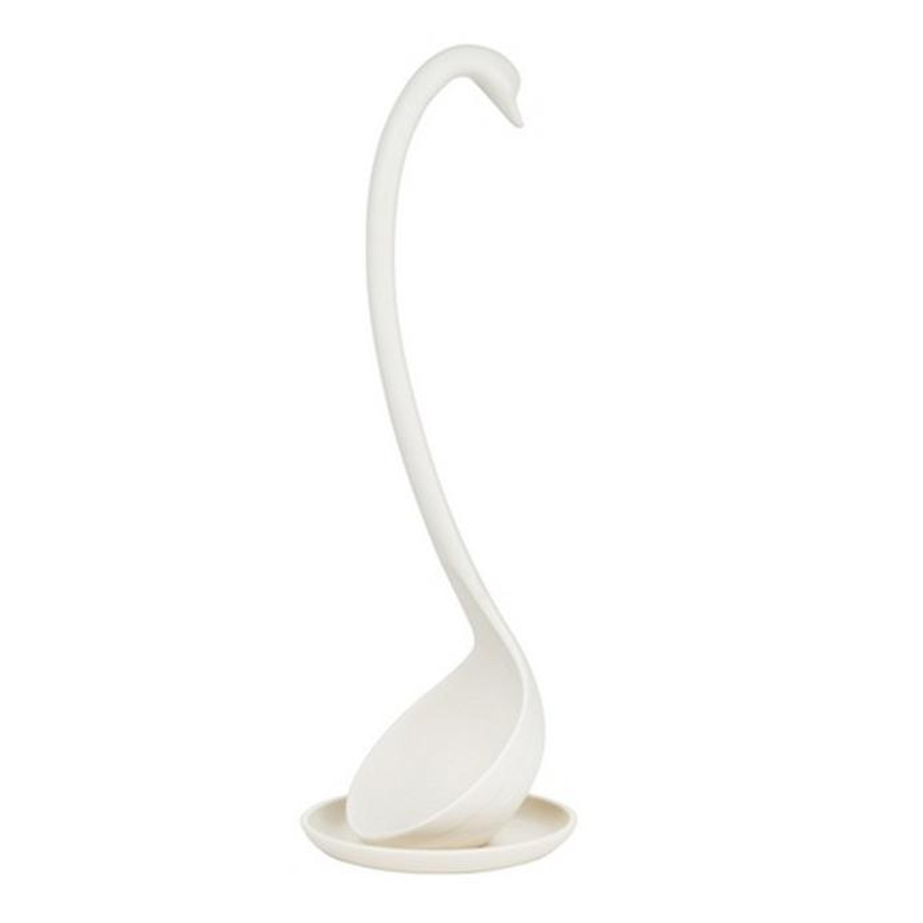self standing soup ladle with drip tray food grade kitchen serving spoon