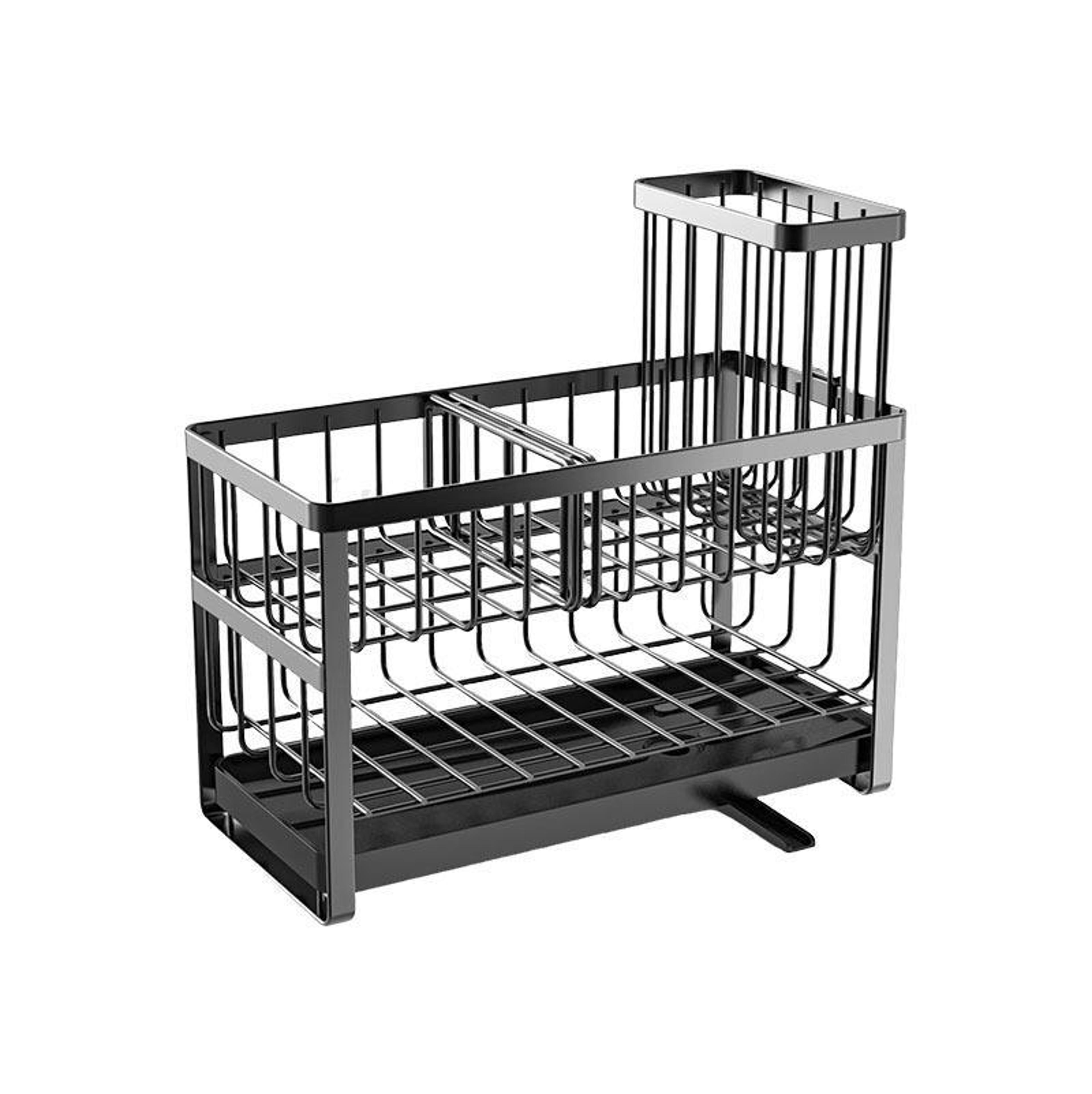 Premium 2 Tier Kitchen Sink Organizer  Sponge Drying Rack With 360 Drainage 3