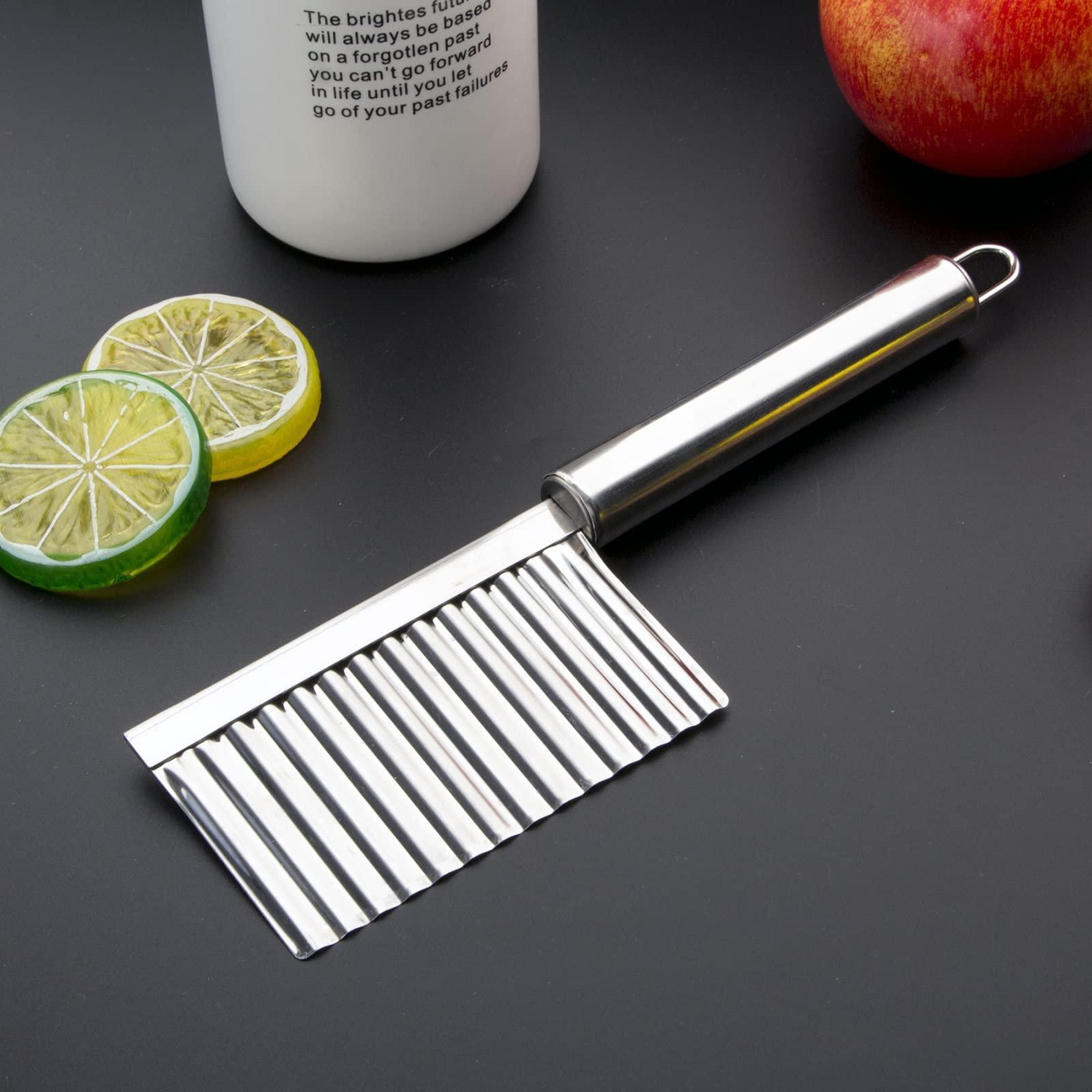Stainless Wave Vegetable  French Fries Cutter Crinkle Cutter Knife 5