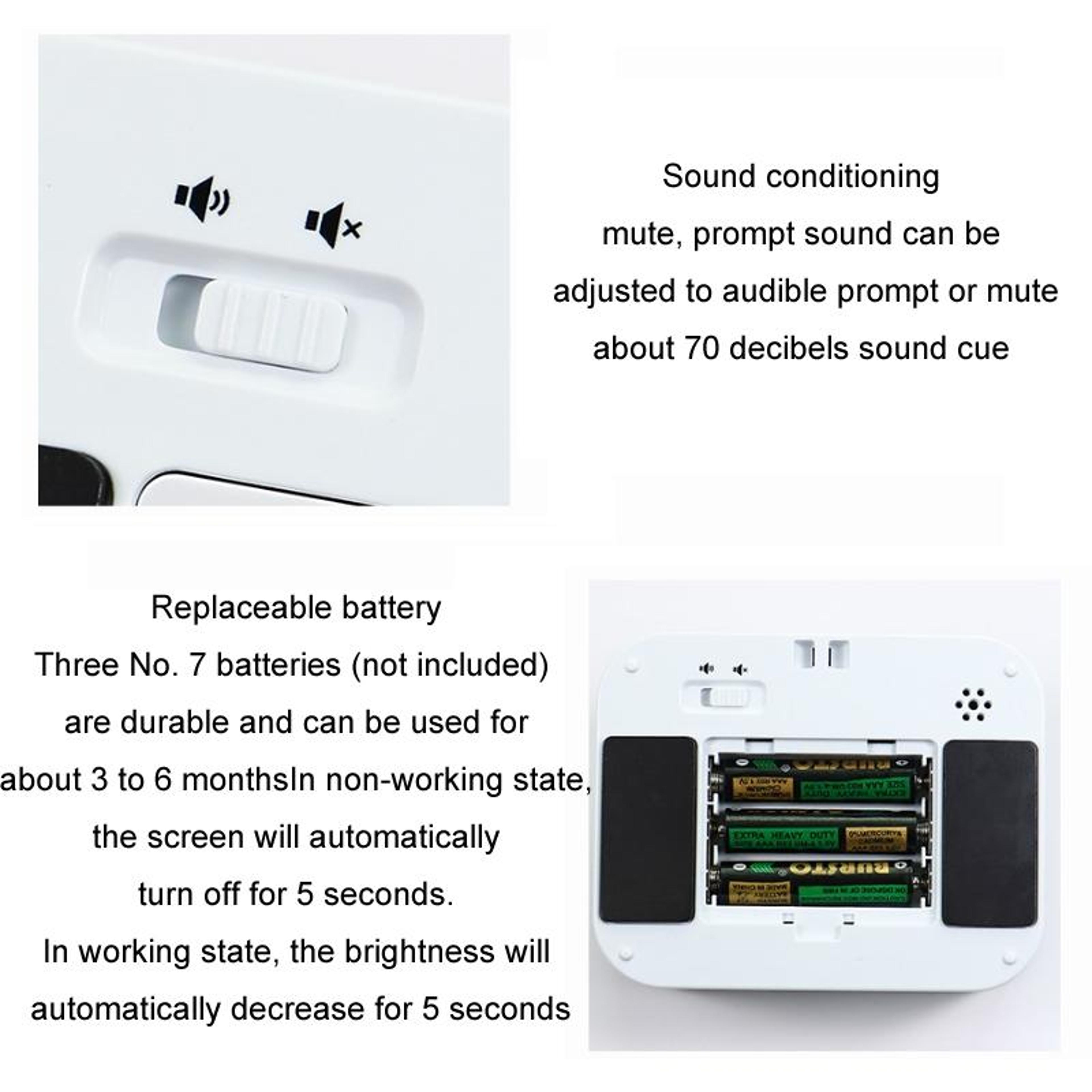 Silent LED Magnetic Kitchen Timer With Large LED Display  Countdown Memory 2