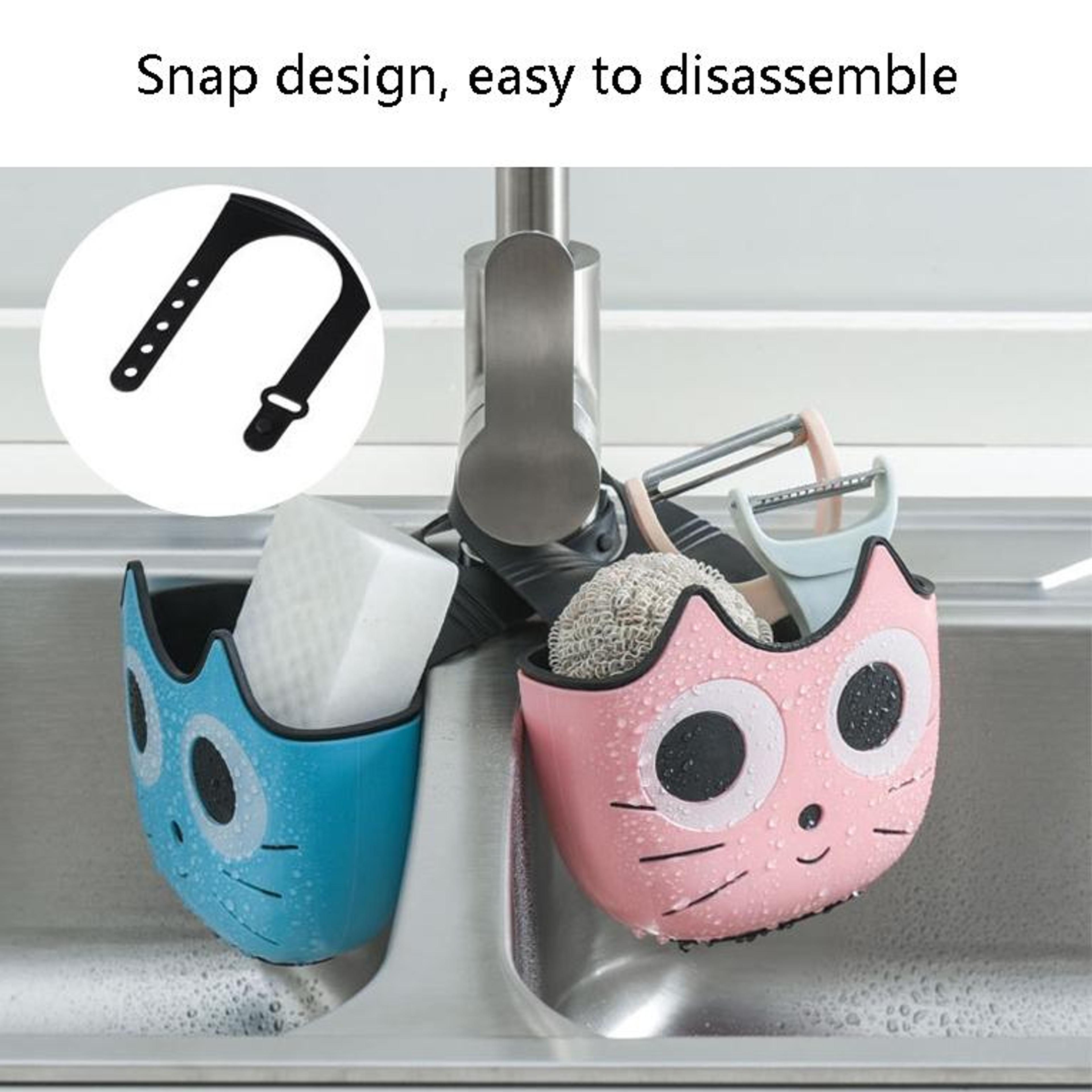 Cartoon Adjustable Sink Hanging Storage Basket Kitchen  Bathroom Organizer 3