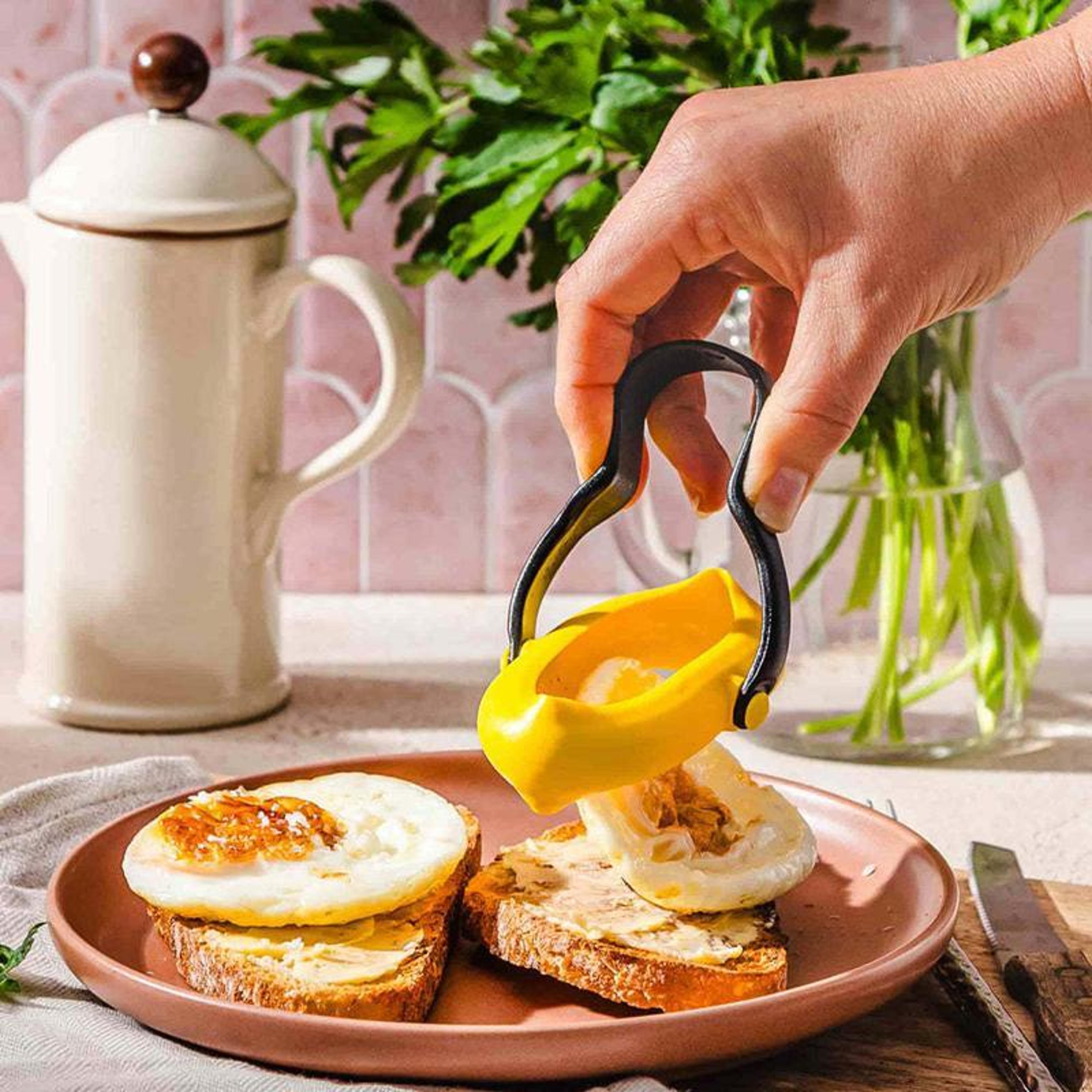 Premium Kitchen Silicone Omelette Mould  Non Stick Breakfast Ring 2