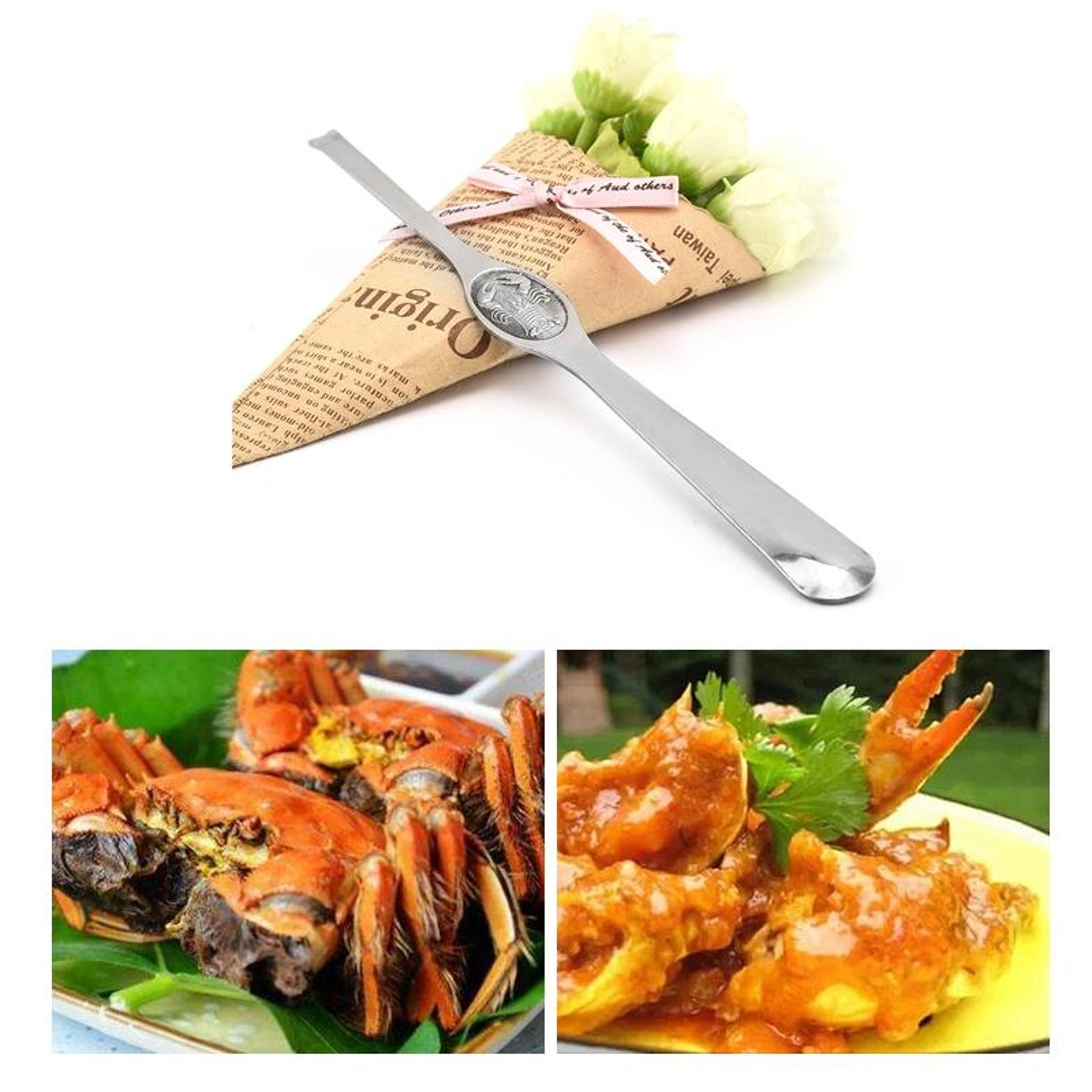 Premium Stainless Steel Crab Spoon  Lobster Fork Set Durable Seafood Tools 2