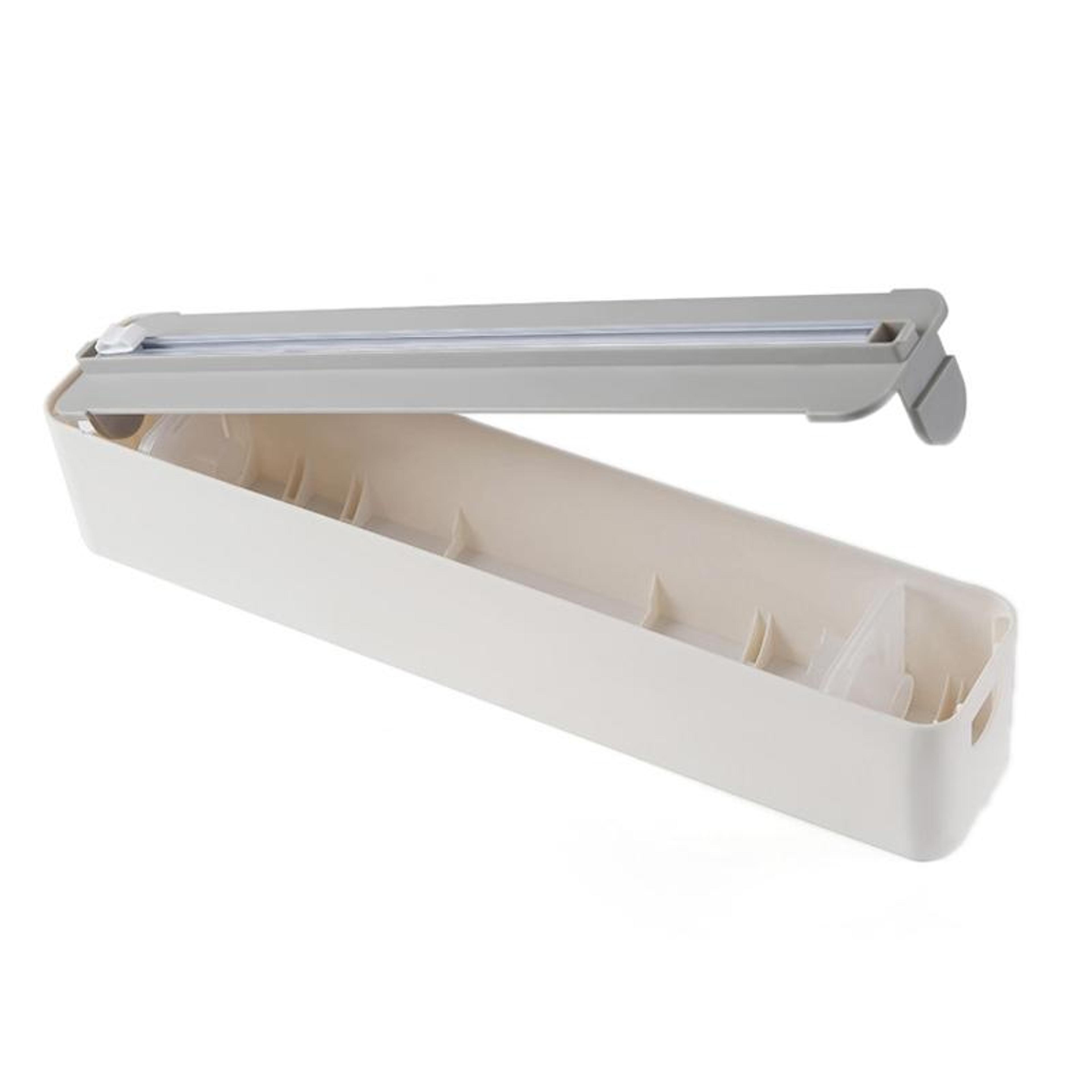 magnetic wall mounted kitchen wrap cutter & storage organizer