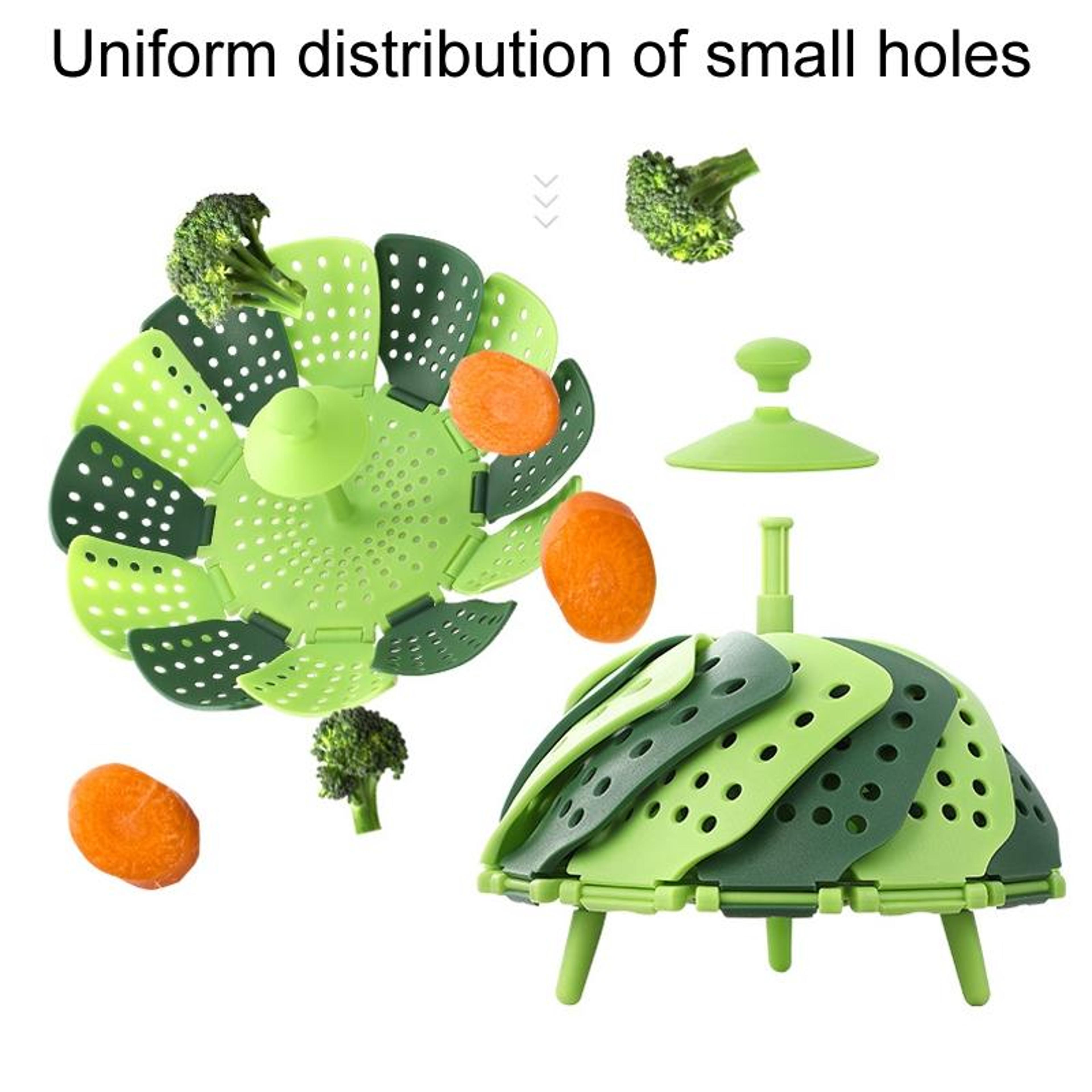Foldable Lotus Steam Basket Durable Kitchen Vegetable  Food Strainer 3