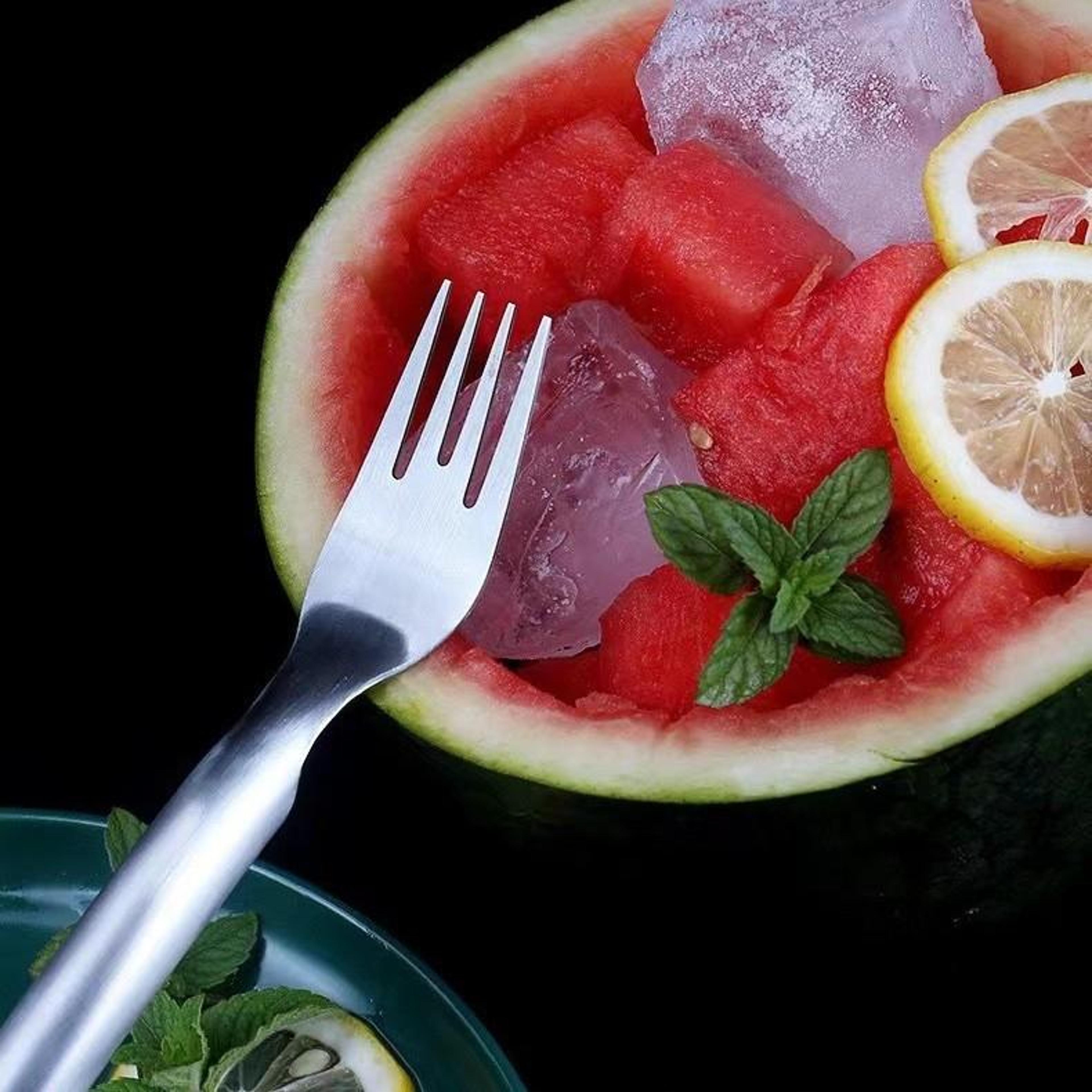Premium 2 In 1 Stainless Steel Watermelon Fork Slicer Cutter 1