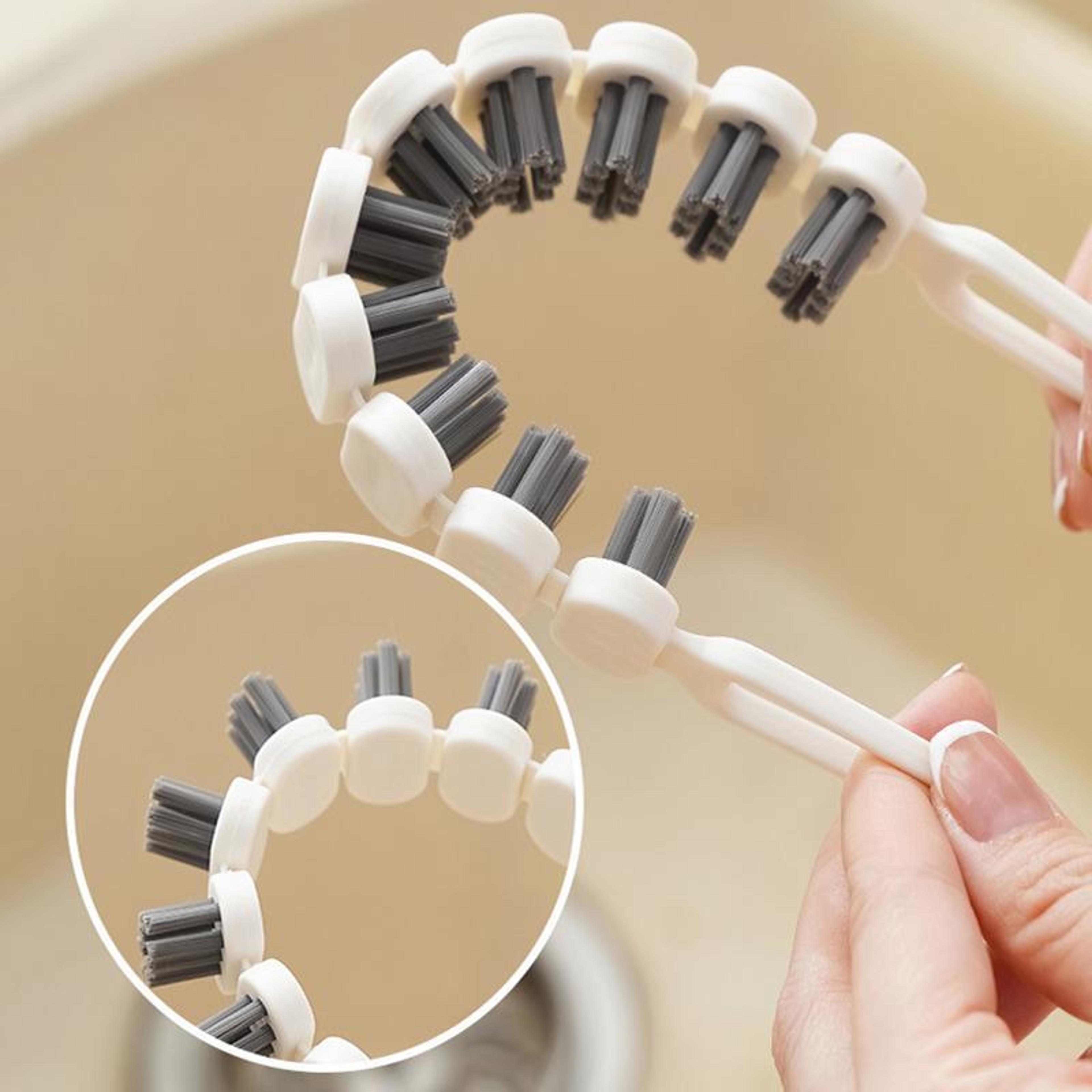 Bendable Multifunctional Crevice  Faucet Cleaning Brush Set 2