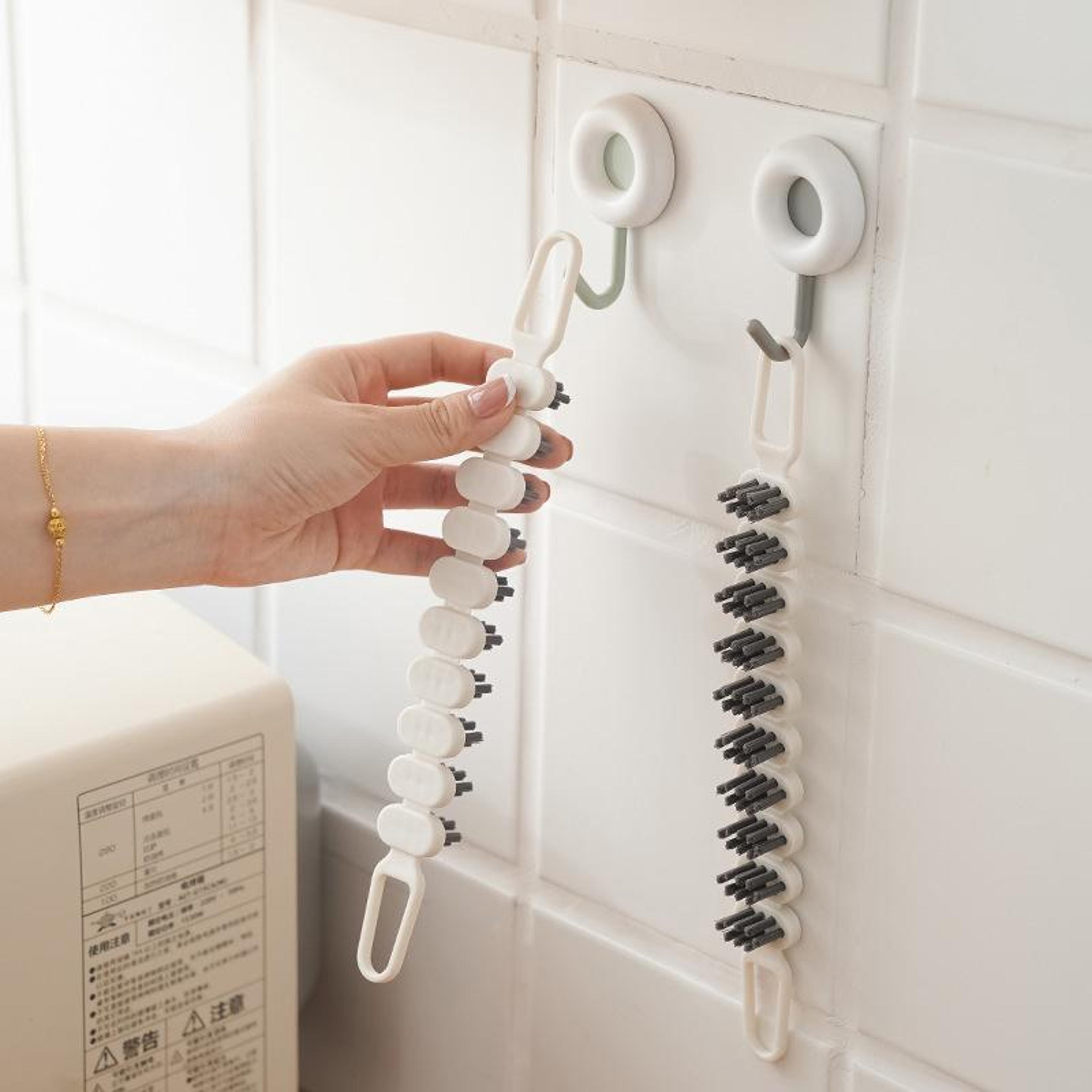 Bendable Multifunctional Crevice  Faucet Cleaning Brush Set 3