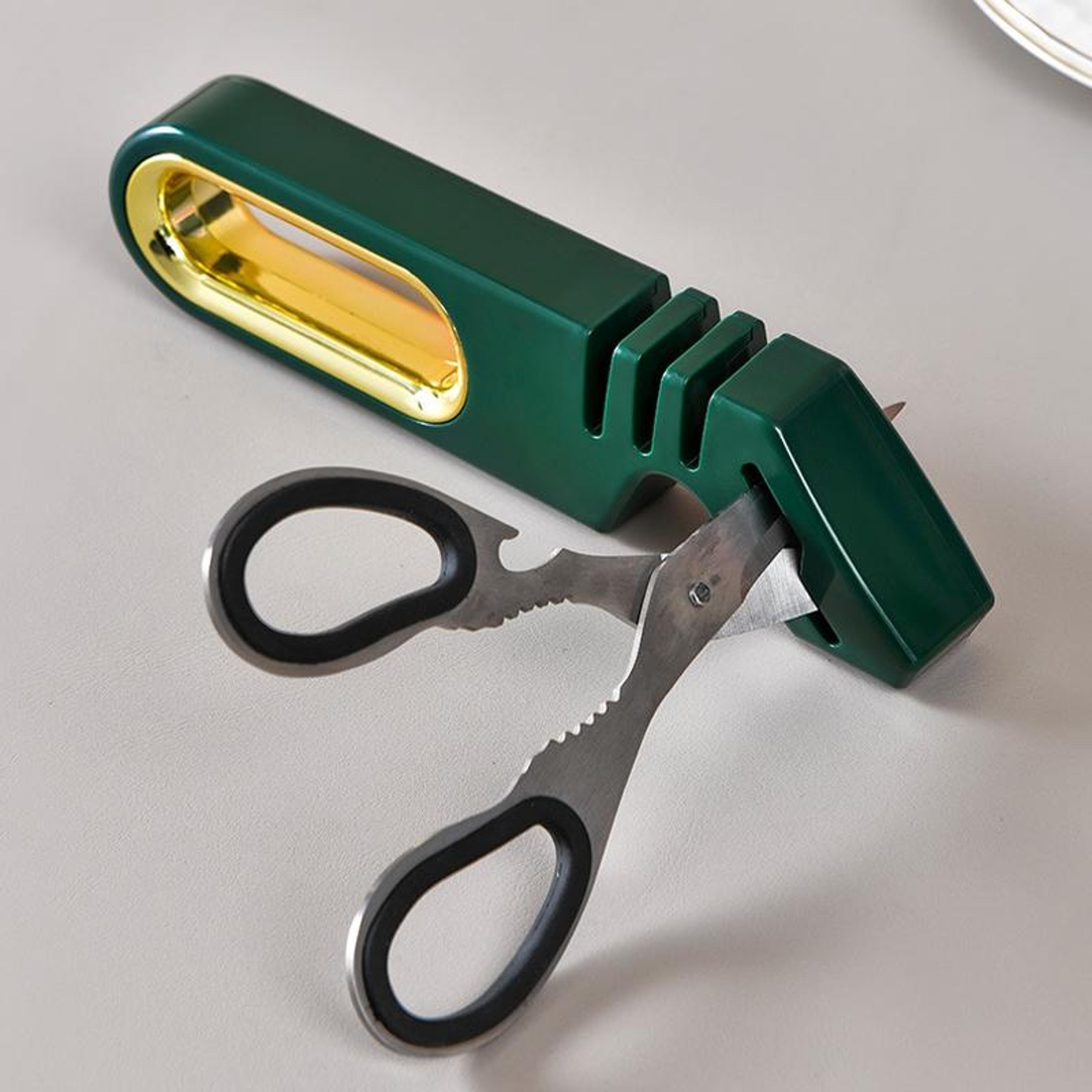 Ultimate 4 Stage Kitchen Knife Sharpener Quick Manual Sharpening Tool With Diamond Ceramic  Tungste 6