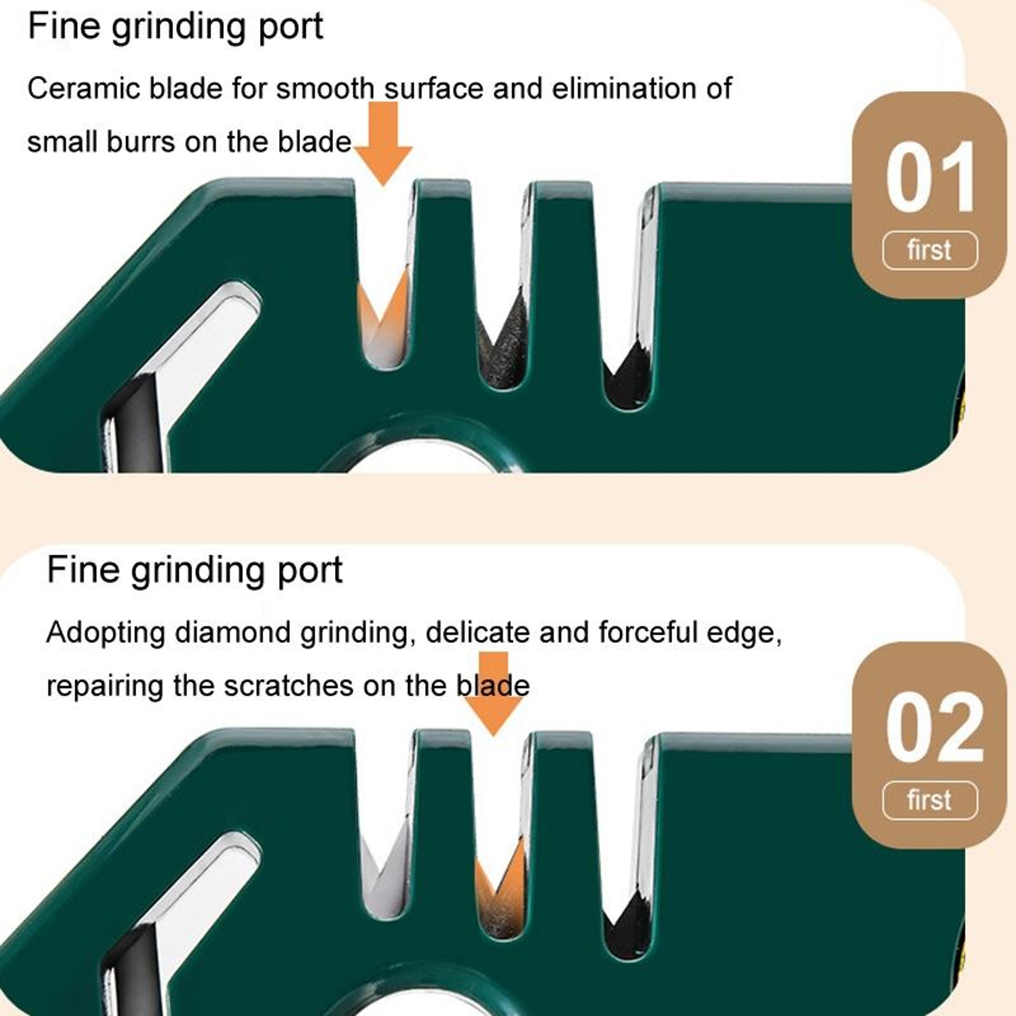Ultimate 4 Stage Kitchen Knife Sharpener Quick Manual Sharpening Tool With Diamond Ceramic  Tungste 2