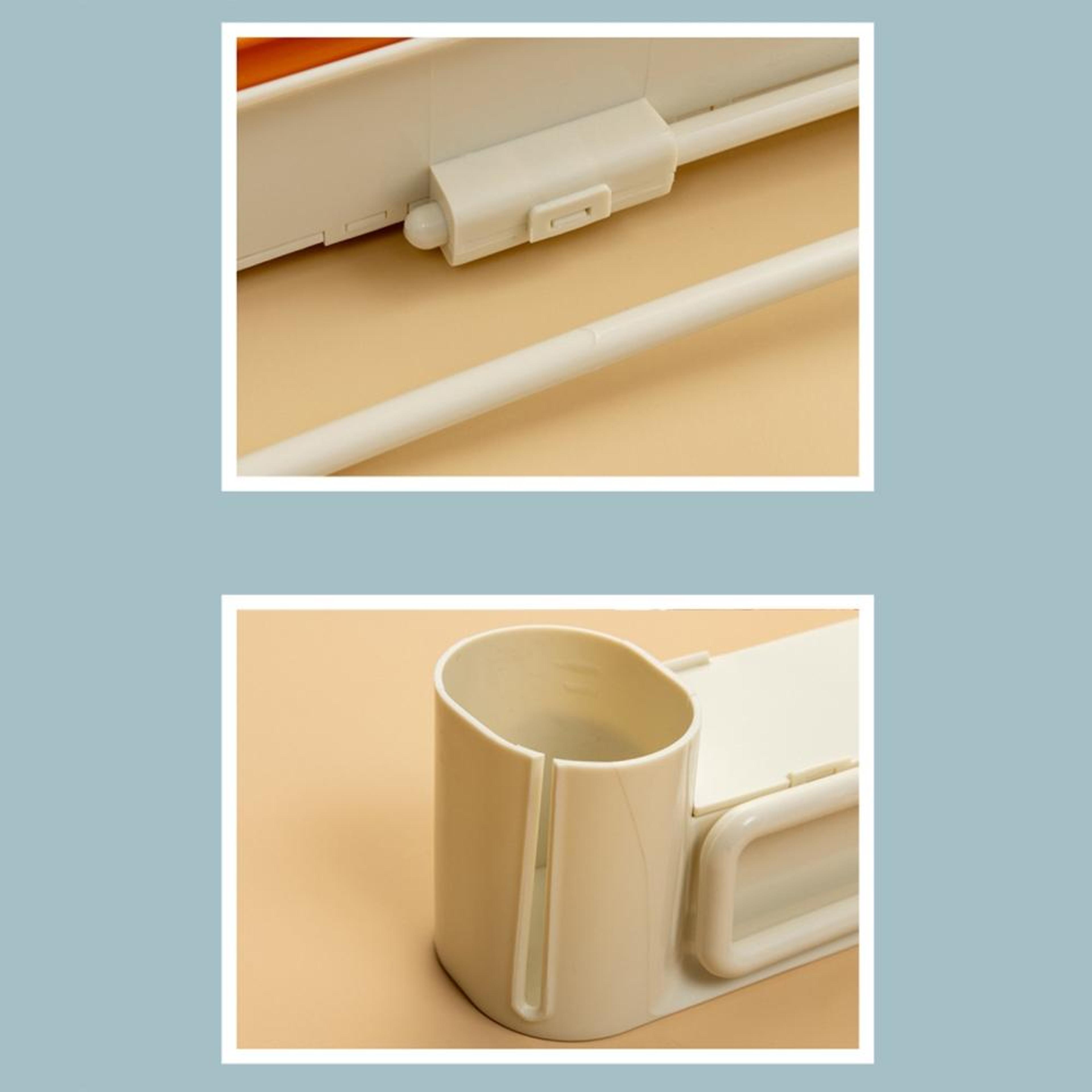 3 In 1 Kitchen Wrap Cutter  Storage Rack With Plastic Film Dispenser 4