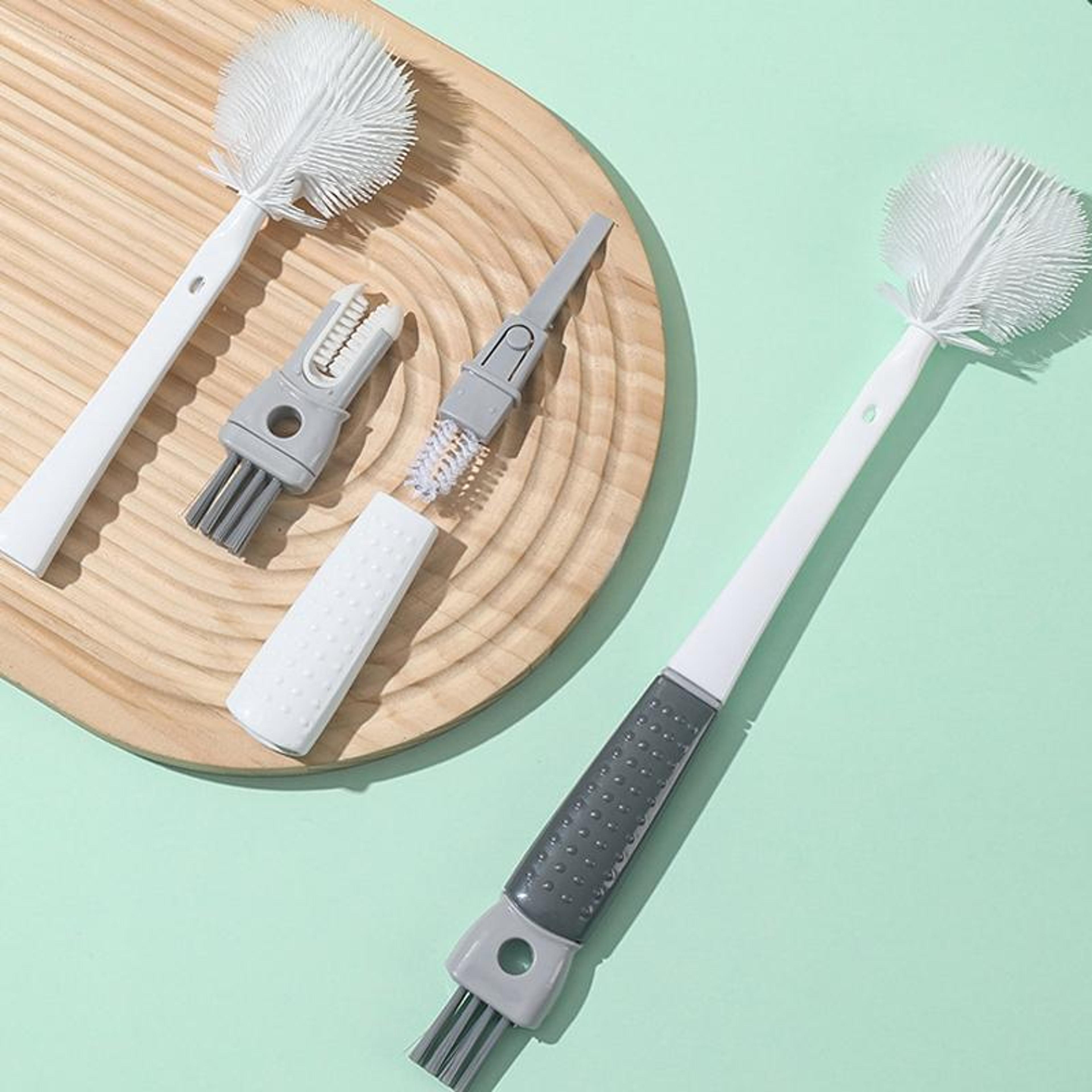 All In One Long Handle Bottle  Kettle Cleaning Brush With Foldable Head 4