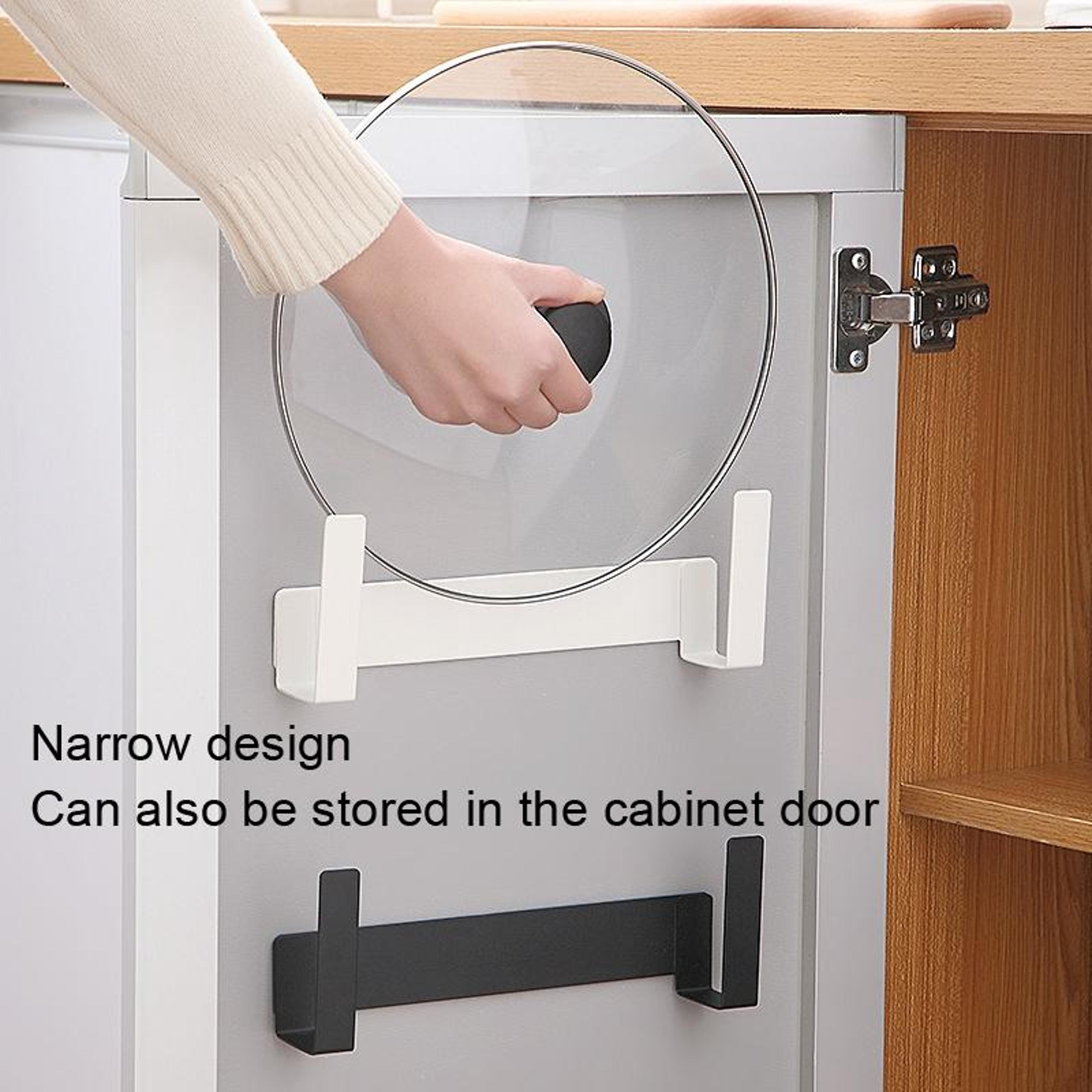 Wall Mounted Carbon Steel Pot Lid Holder  Cutting Board Storage Rack 5