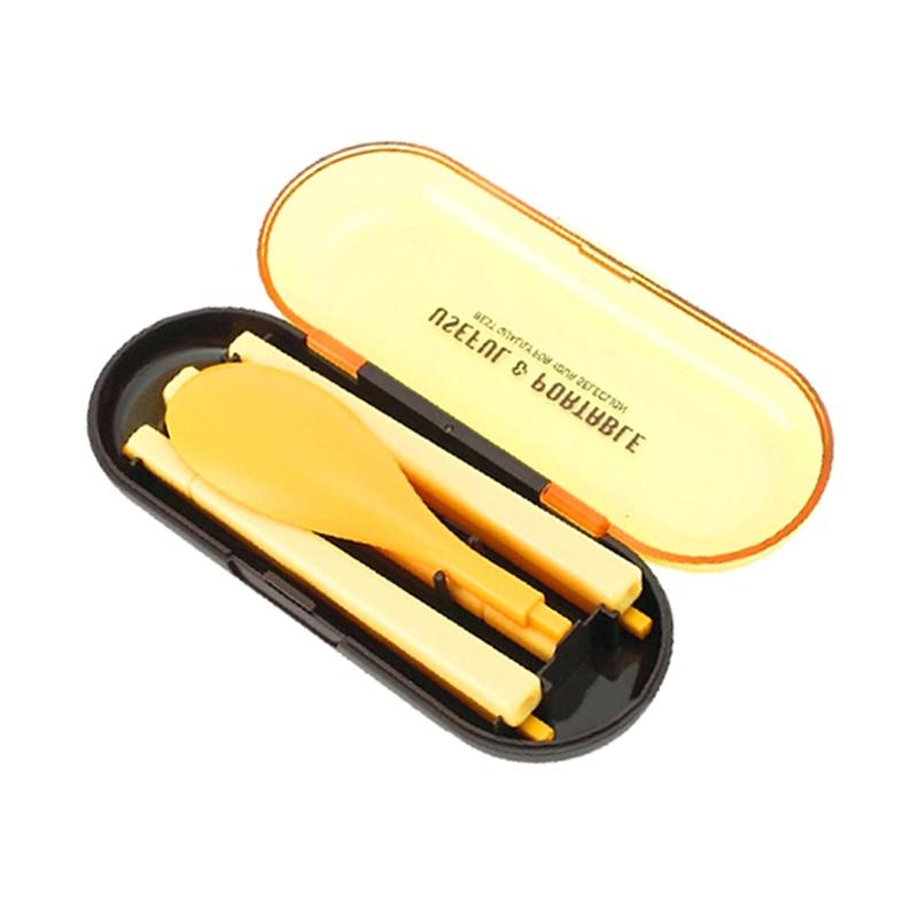 Mini Portable Travel Dinner Set For Kids  Students Candy Color Foldable Tableware 1