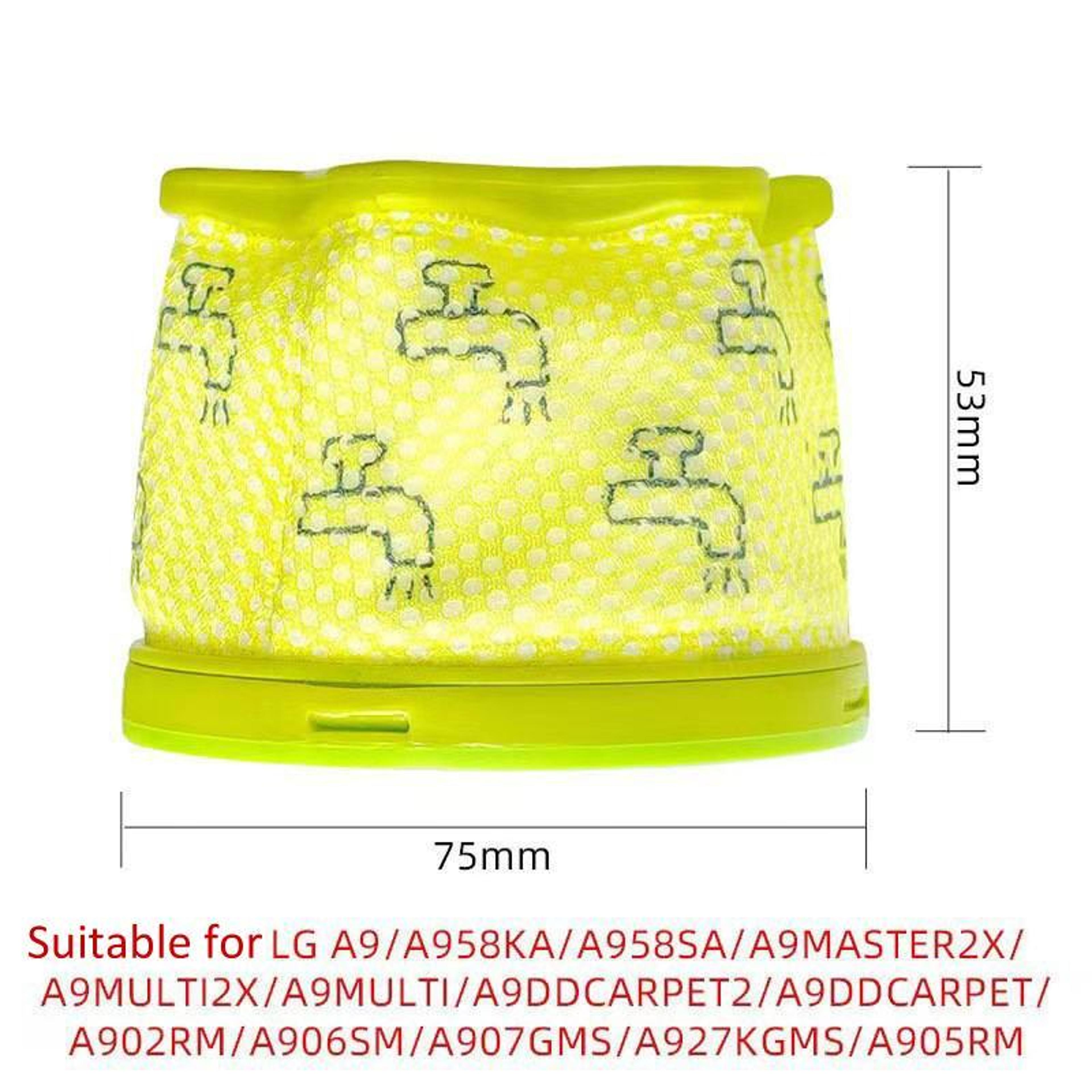 LG CordZero A9 Vacuum Filter Replacement Washable  Reusable 3