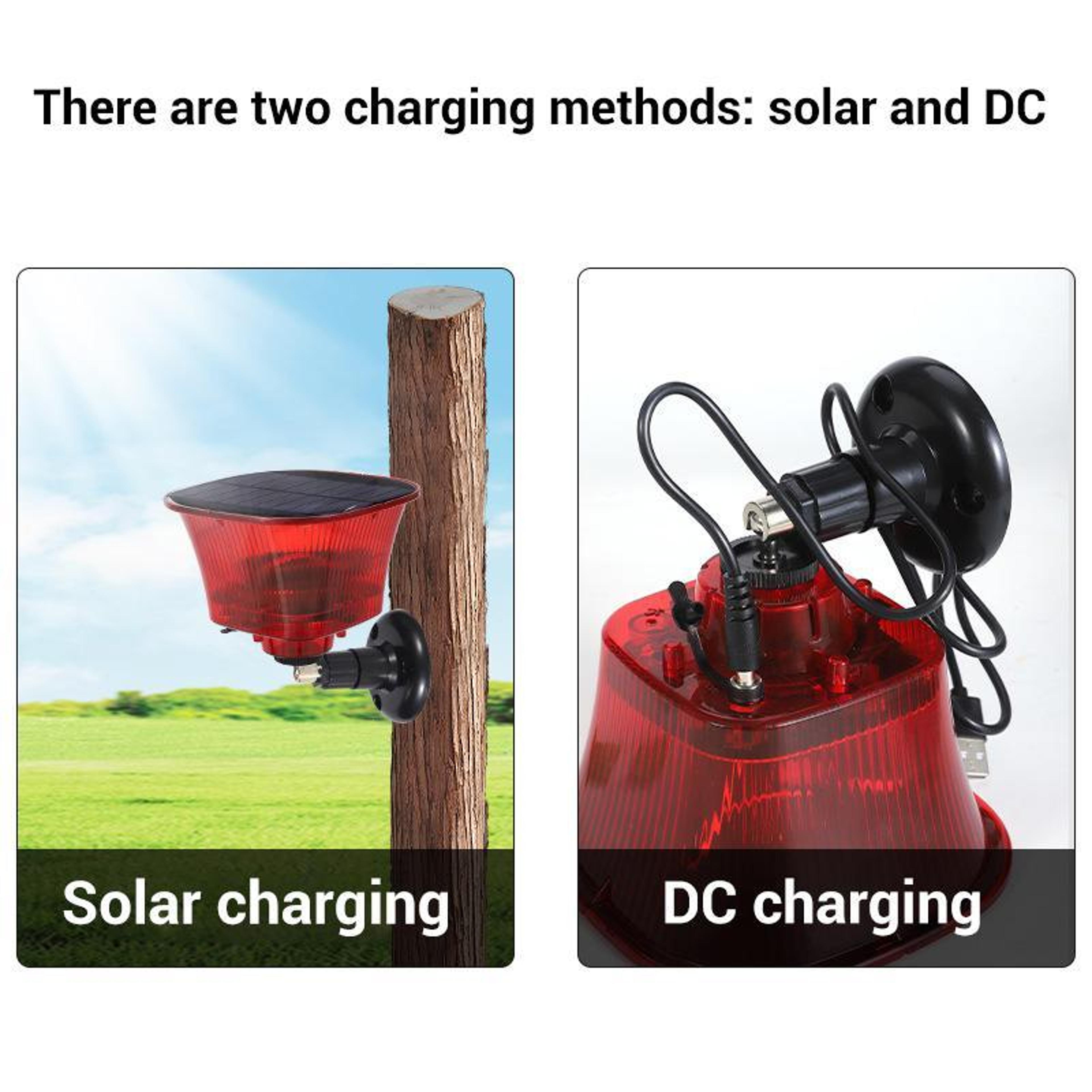 Solar Sound  Light Animal Repellent Alarm For Farms Orchards  Property Protection 7