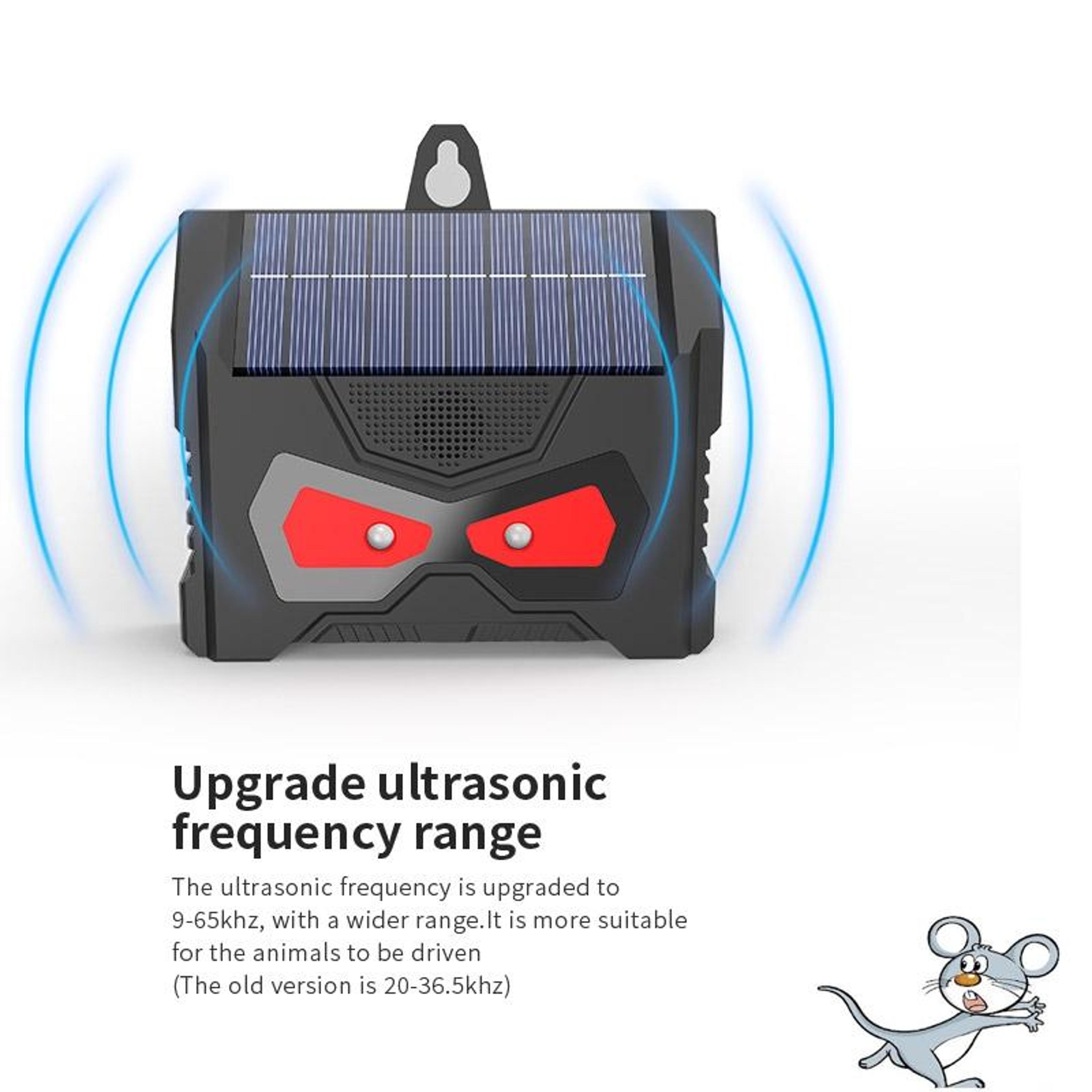 Solar Ultrasonic Animal Repeller With LED Flash Waterproof Rodent  Garden Pest Deterrent 2