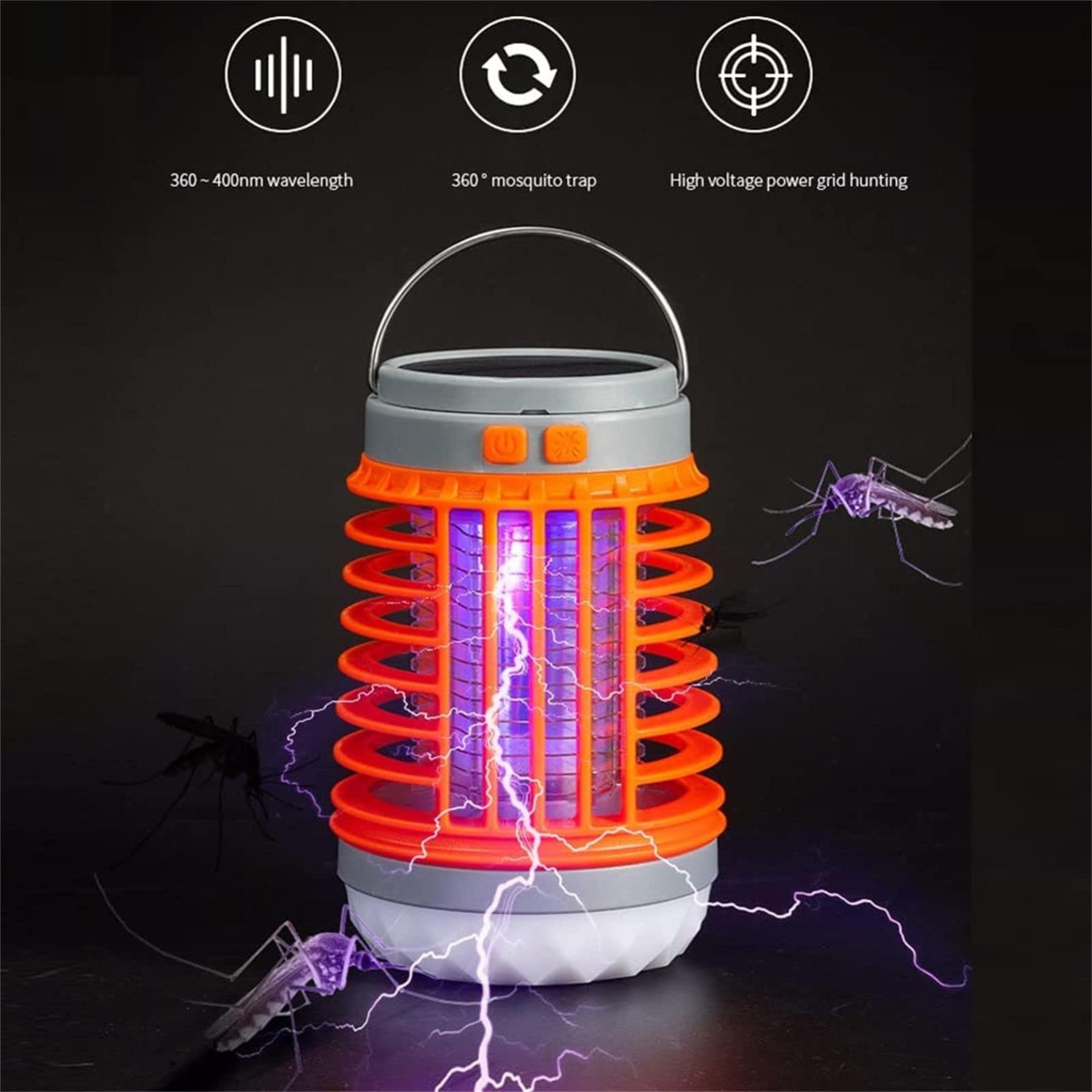 Solar Mosquito Killer Lamp  LED Camping Lantern USB Rechargeable Outdoor Bug Zapper 2