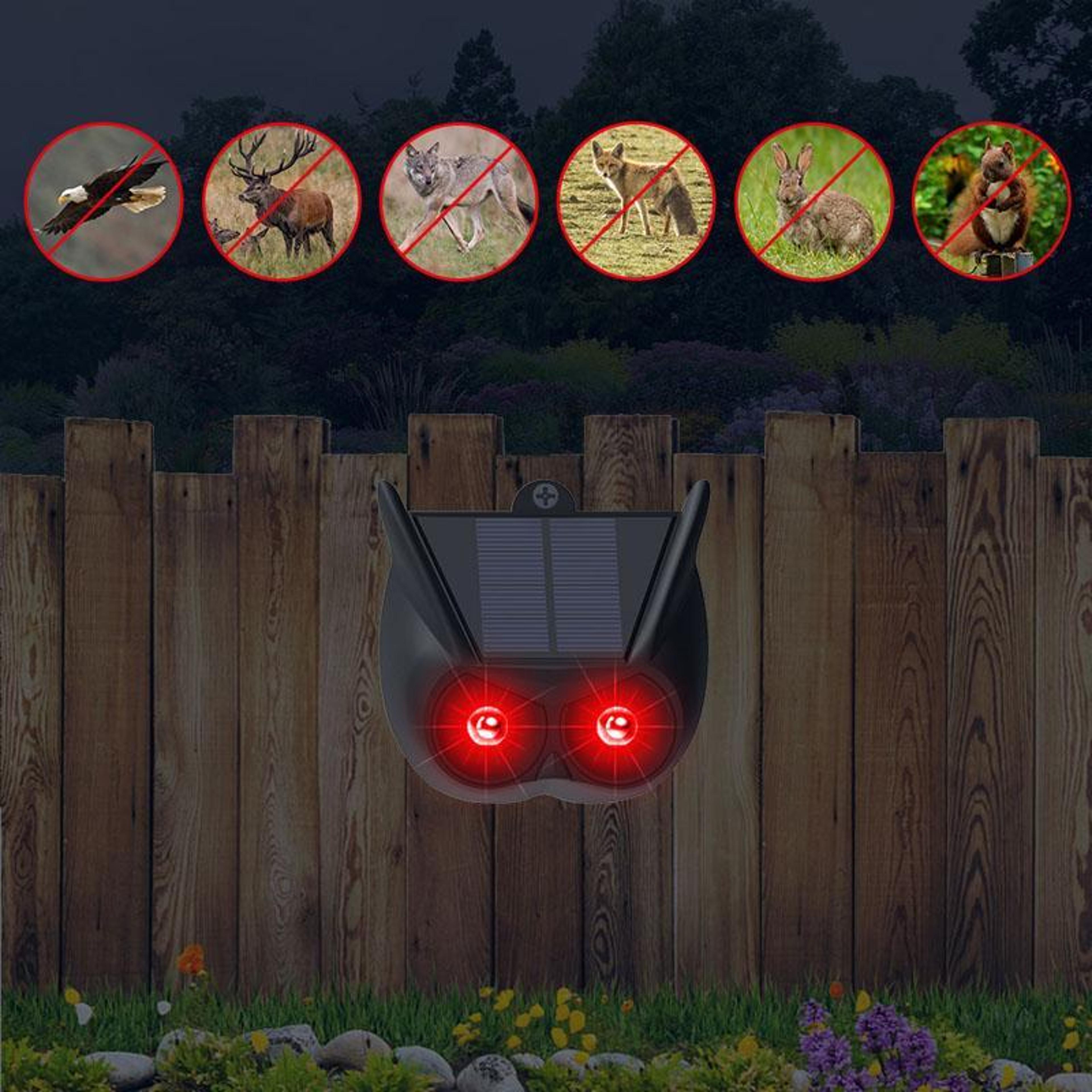 Solar Animal Repellent Predator Eye Deterrent Light For Gardens  Farms 1