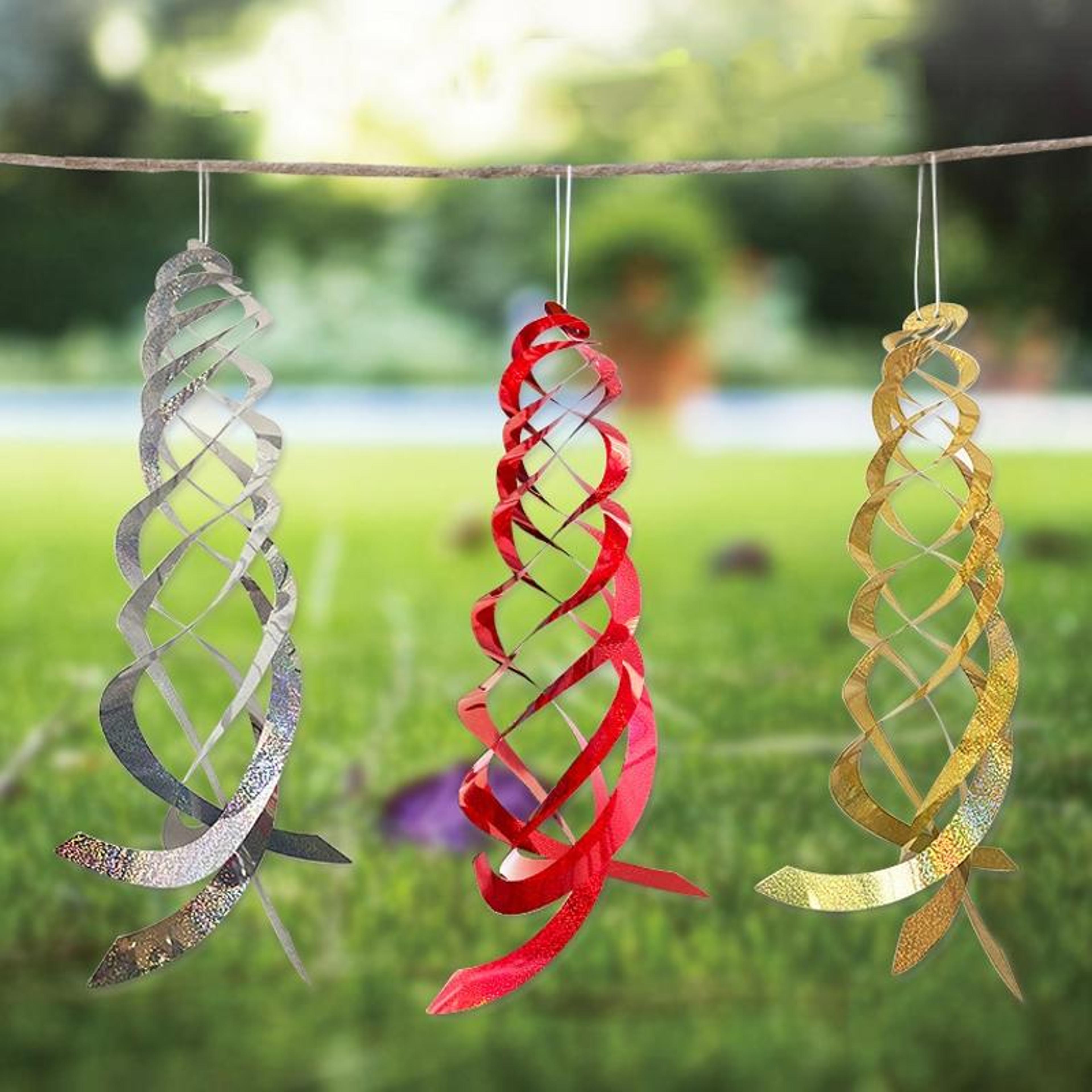premium spiral reflective garden bird repeller outdoor orchard bird protector