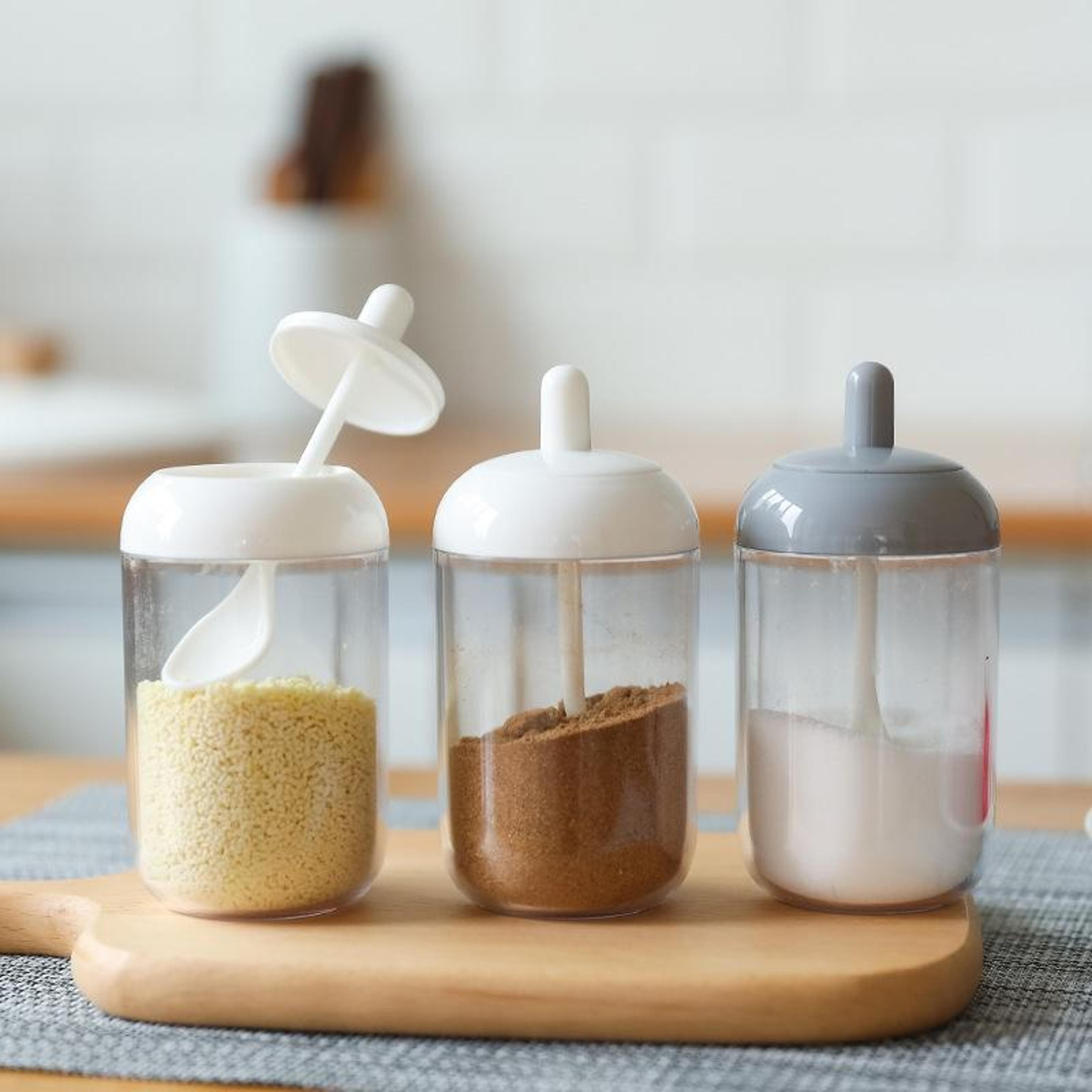 Premium Kitchen Spice Jar With Spoon Airtight Seasoning Storage Jar 3