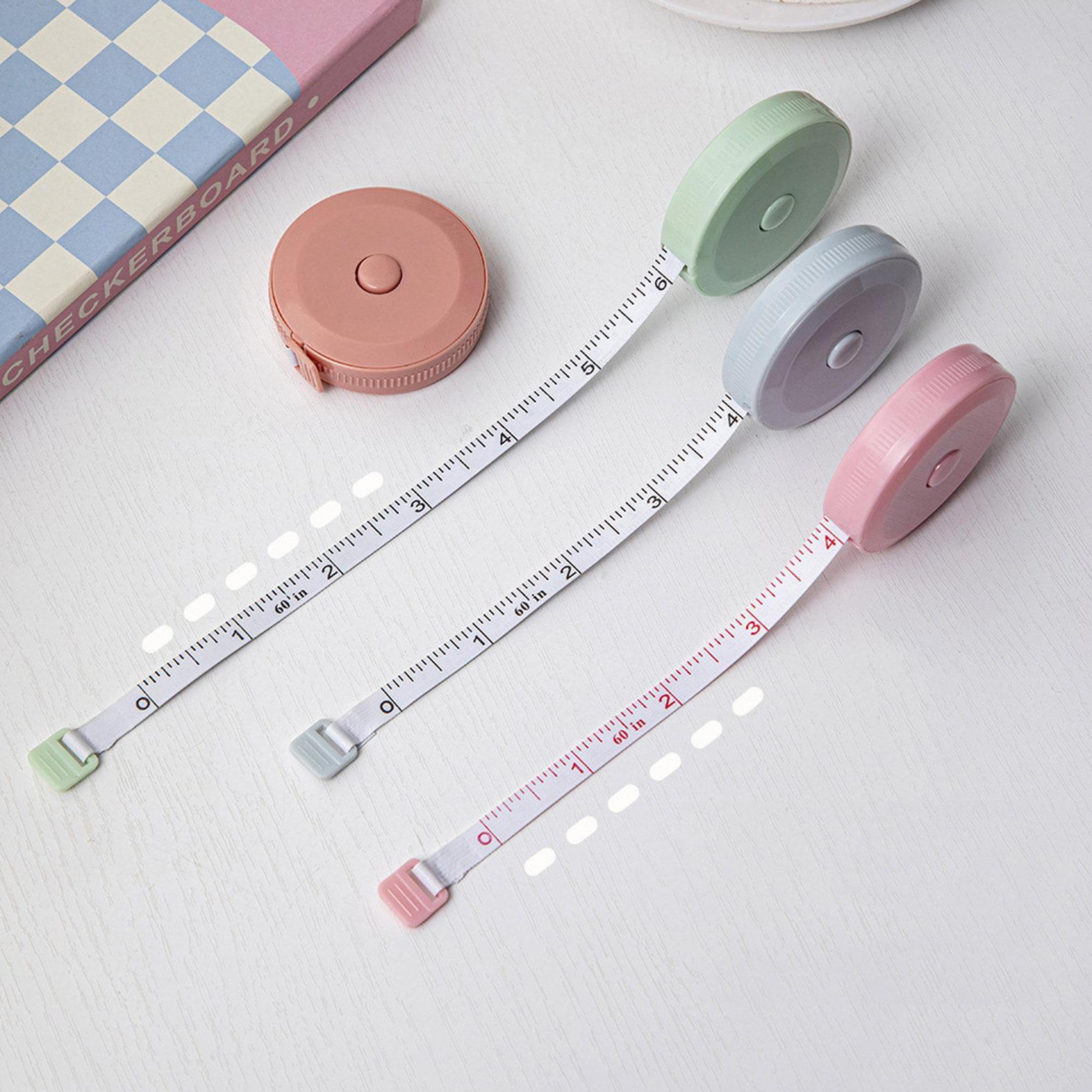 compact 3 piece mini retractable tape measure set dual scale pocket measuring tool
