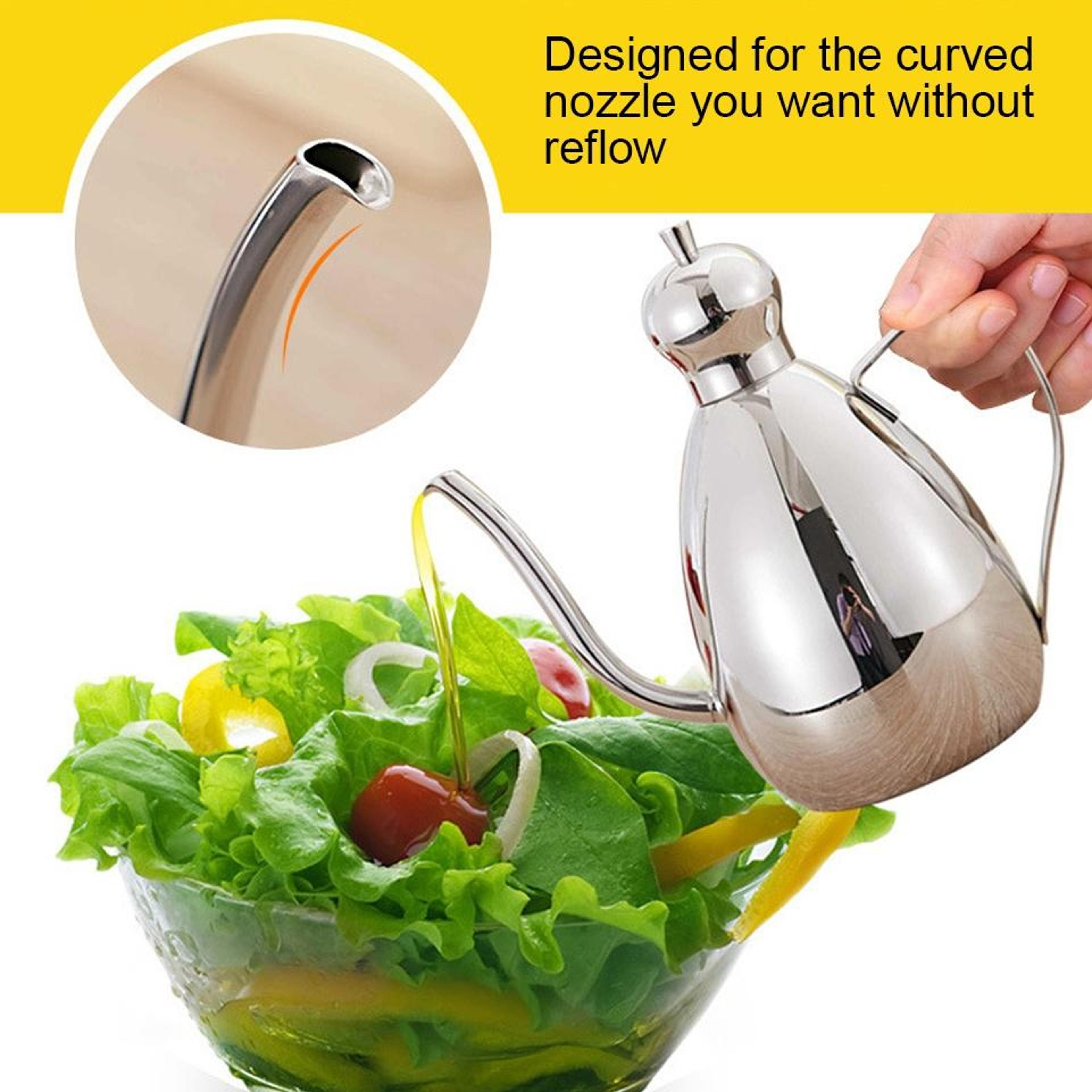 Premium 304 Stainless Steel Oil Pot  Leak Proof Seasoning Container Kitchen Oil Dispenser 2