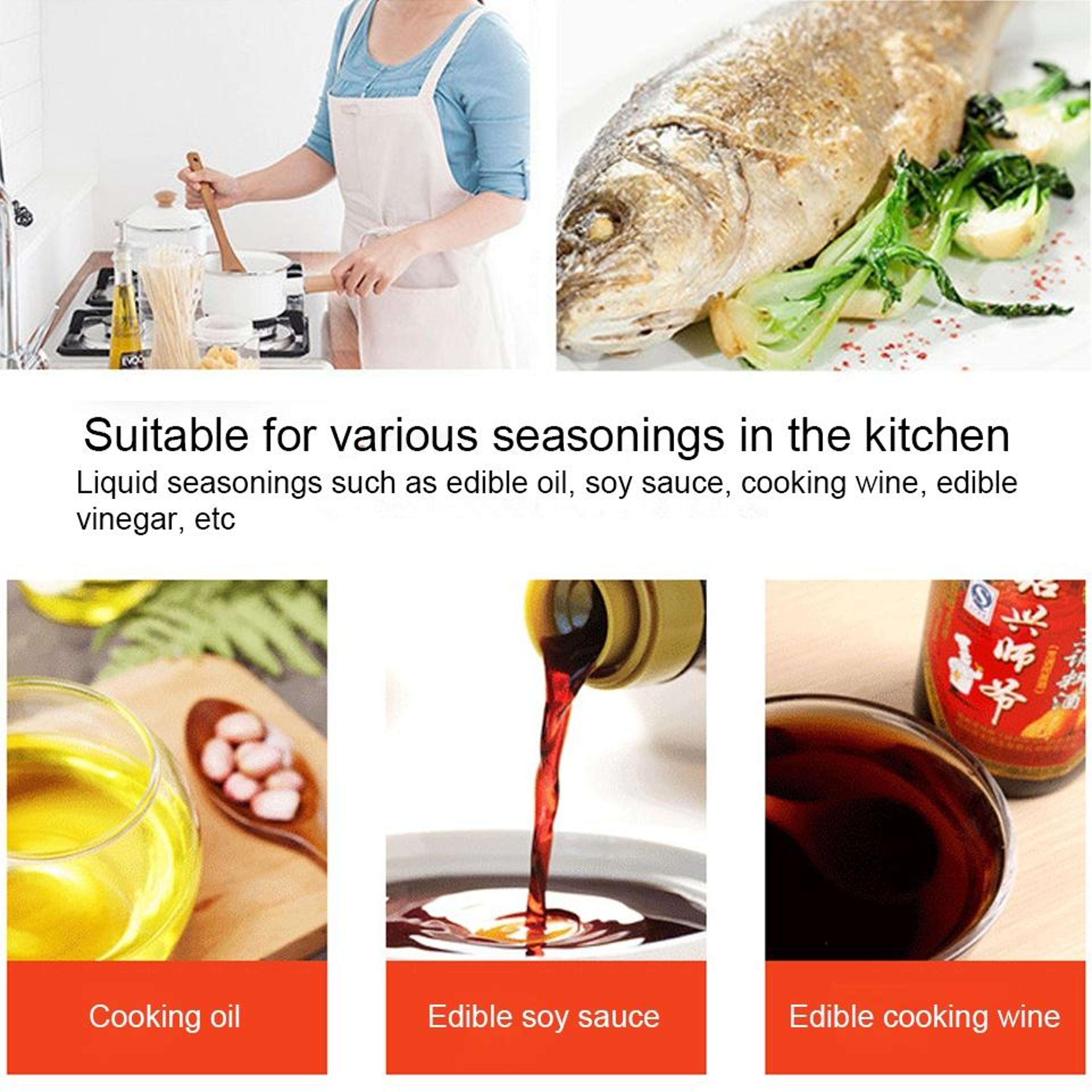 Premium 304 Stainless Steel Oil Pot  Leak Proof Seasoning Container Kitchen Oil Dispenser 4