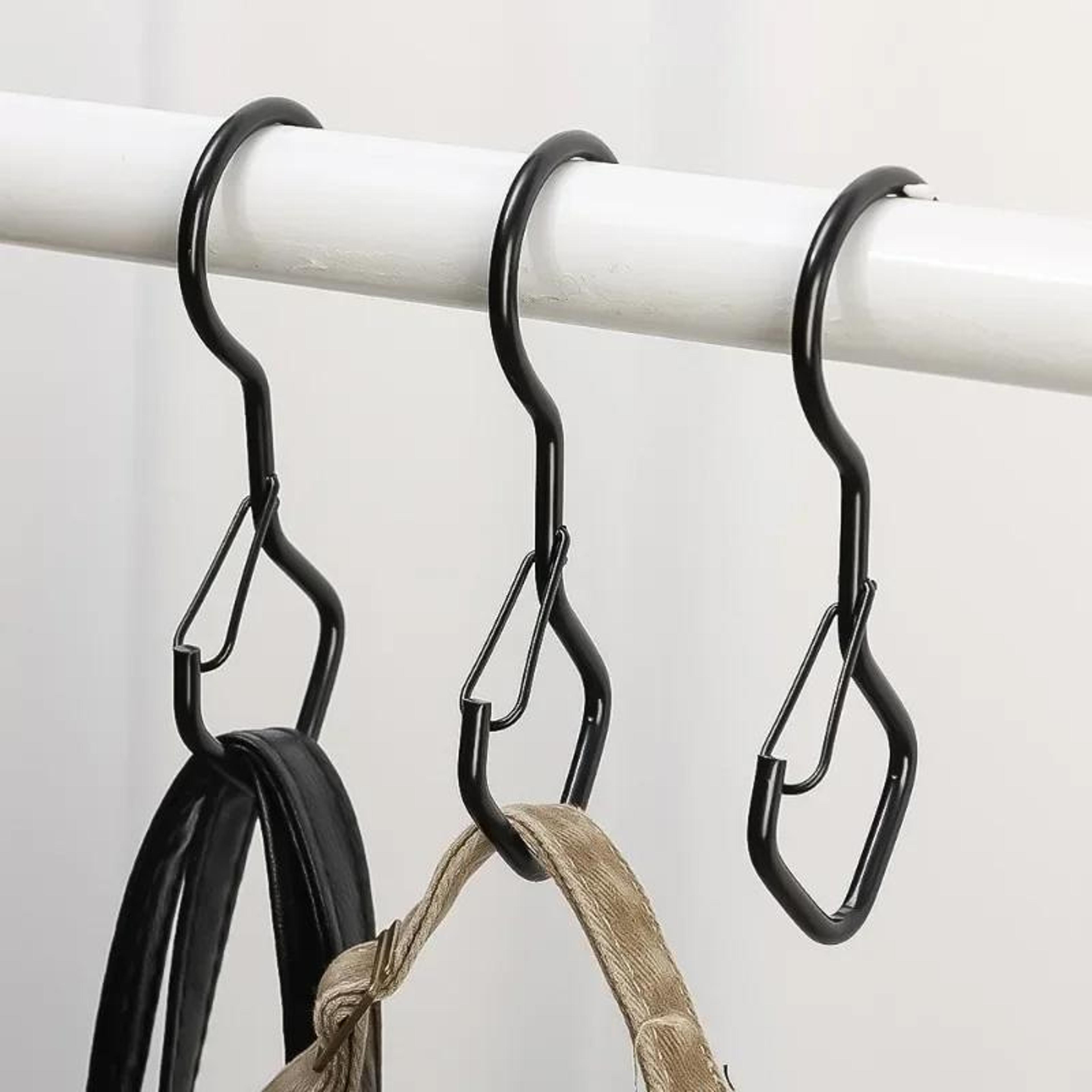 heavy duty windproof s hooks with safety buckle 2 pack metal hanging hooks
